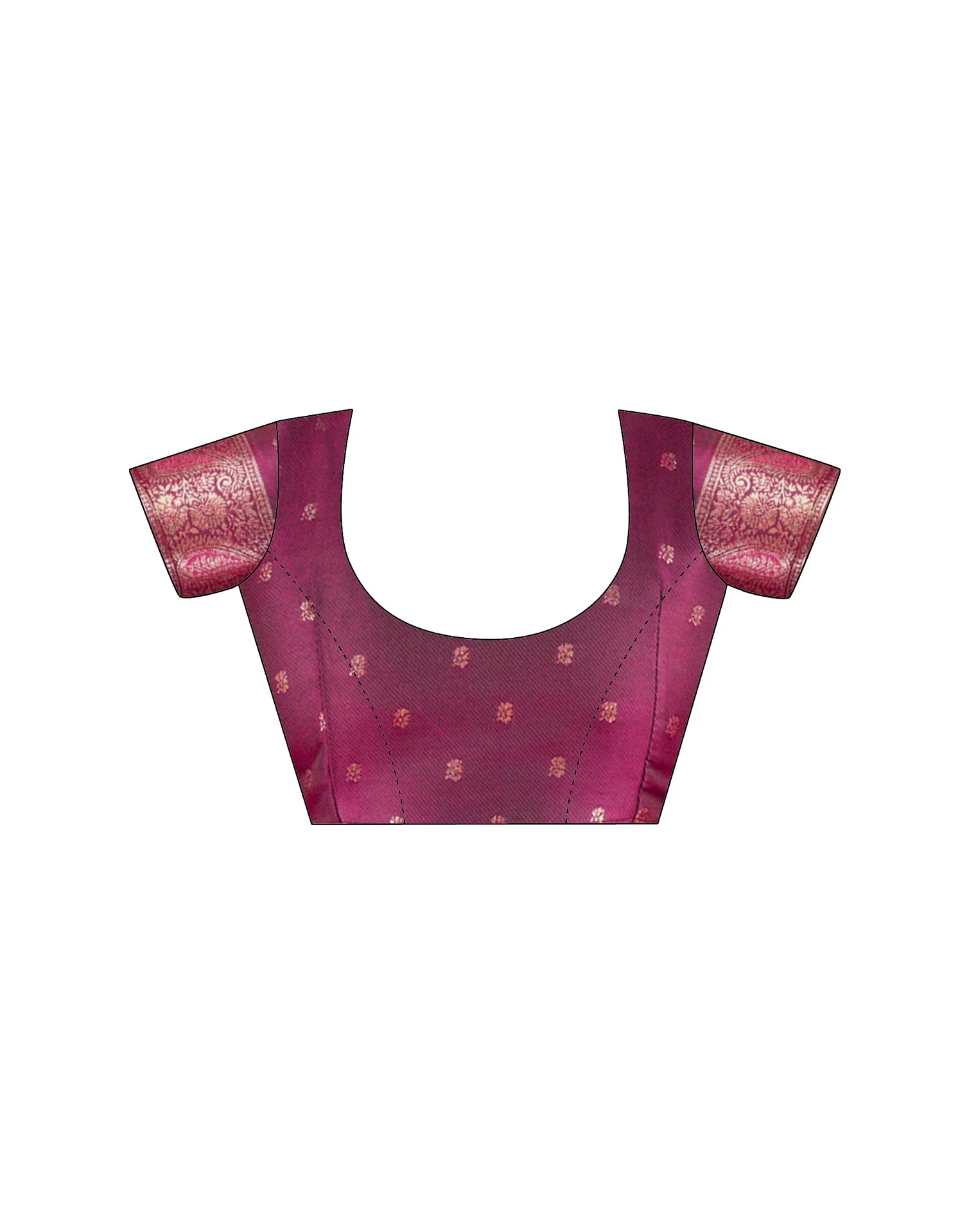 Pink Silk Woven Banarasi Saree - Image 7