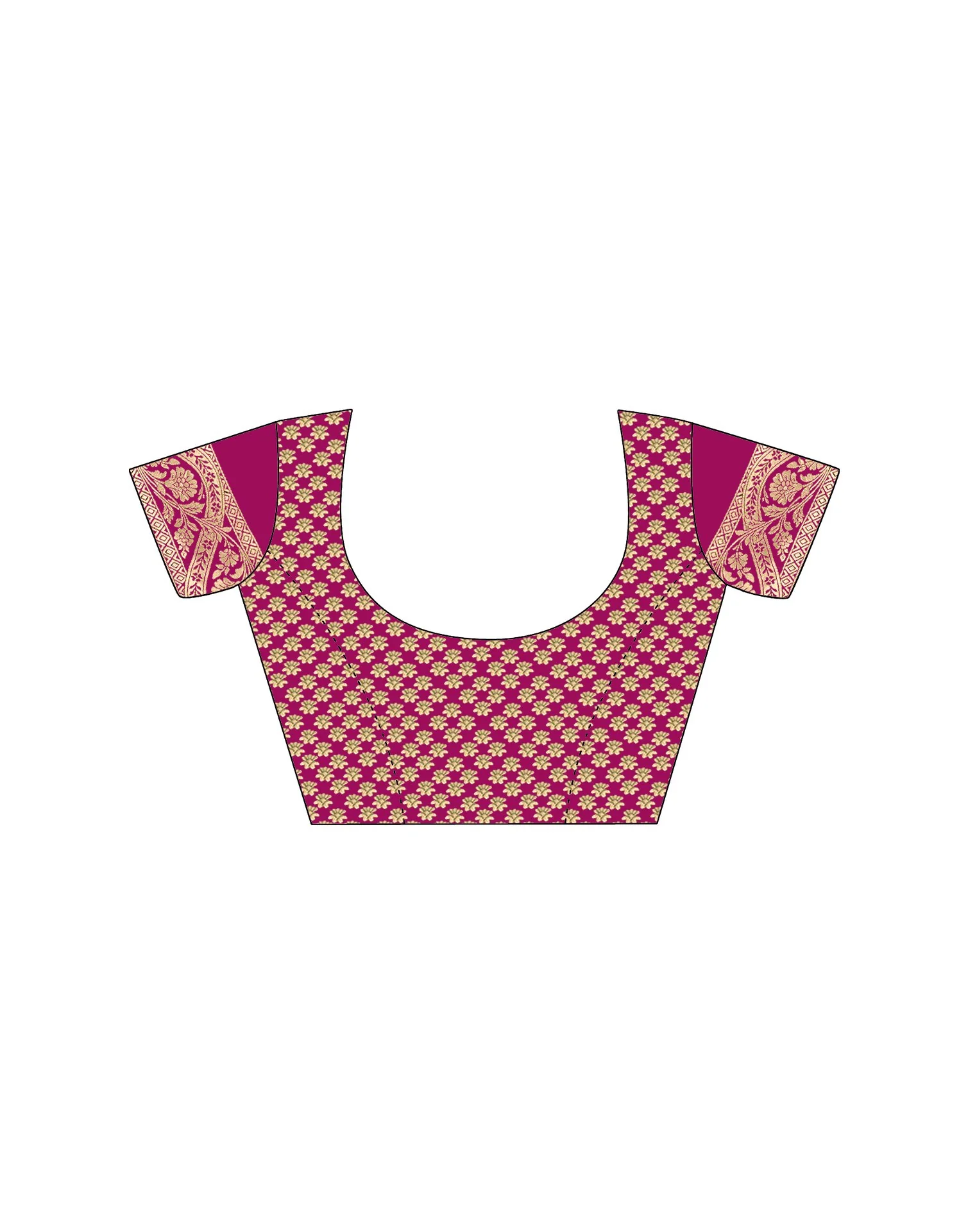 Pink Silk Woven Saree - Image 12