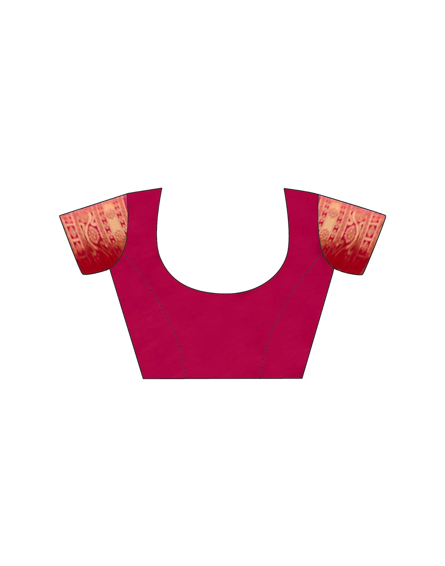 Pink Silk Woven Banarasi Saree - Image 11