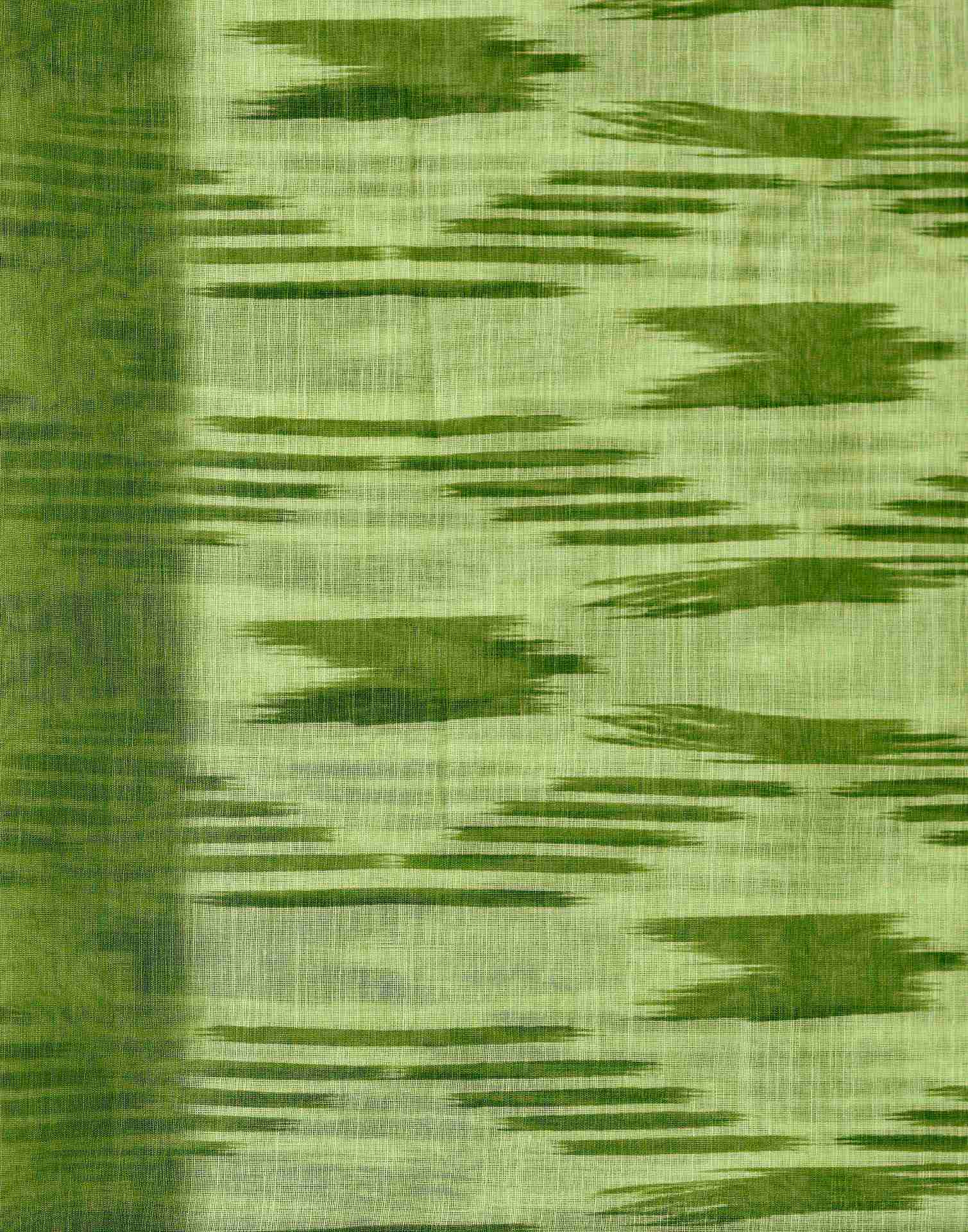 Pista Green Linen Printed Saree - Image 13