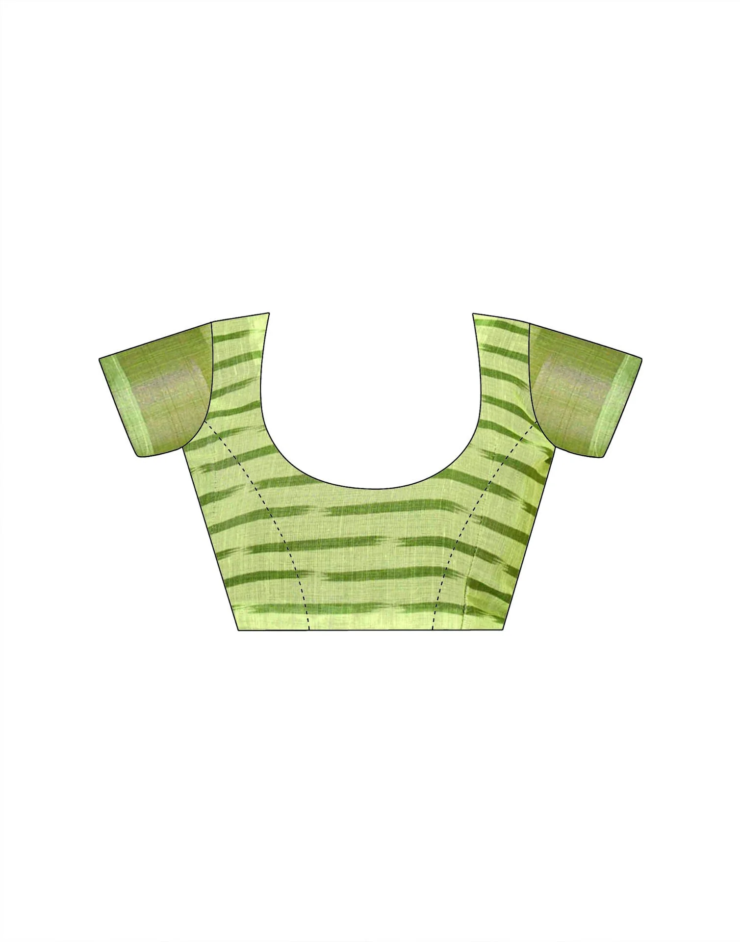 Pista Green Linen Printed Saree - Image 14
