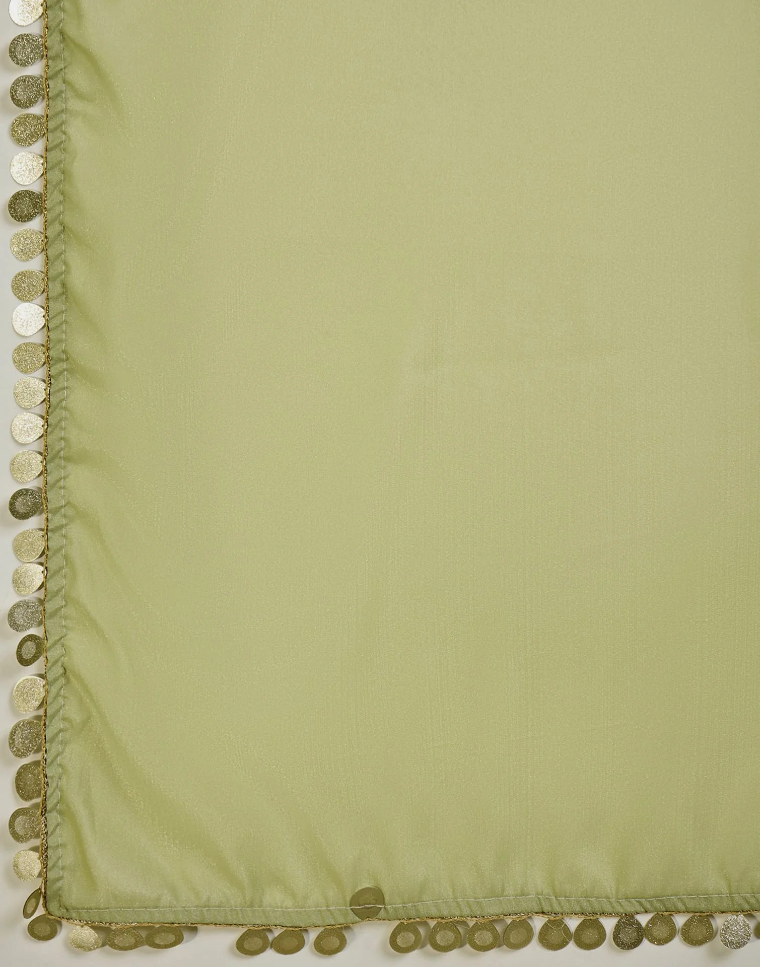 Pista Green Shimmer Lace Saree - Image 9