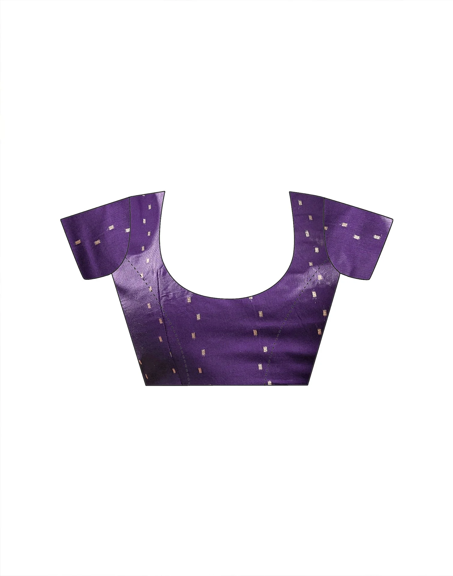 Purple Chiffon Bandhani Printed Embroidery Saree - Image 10