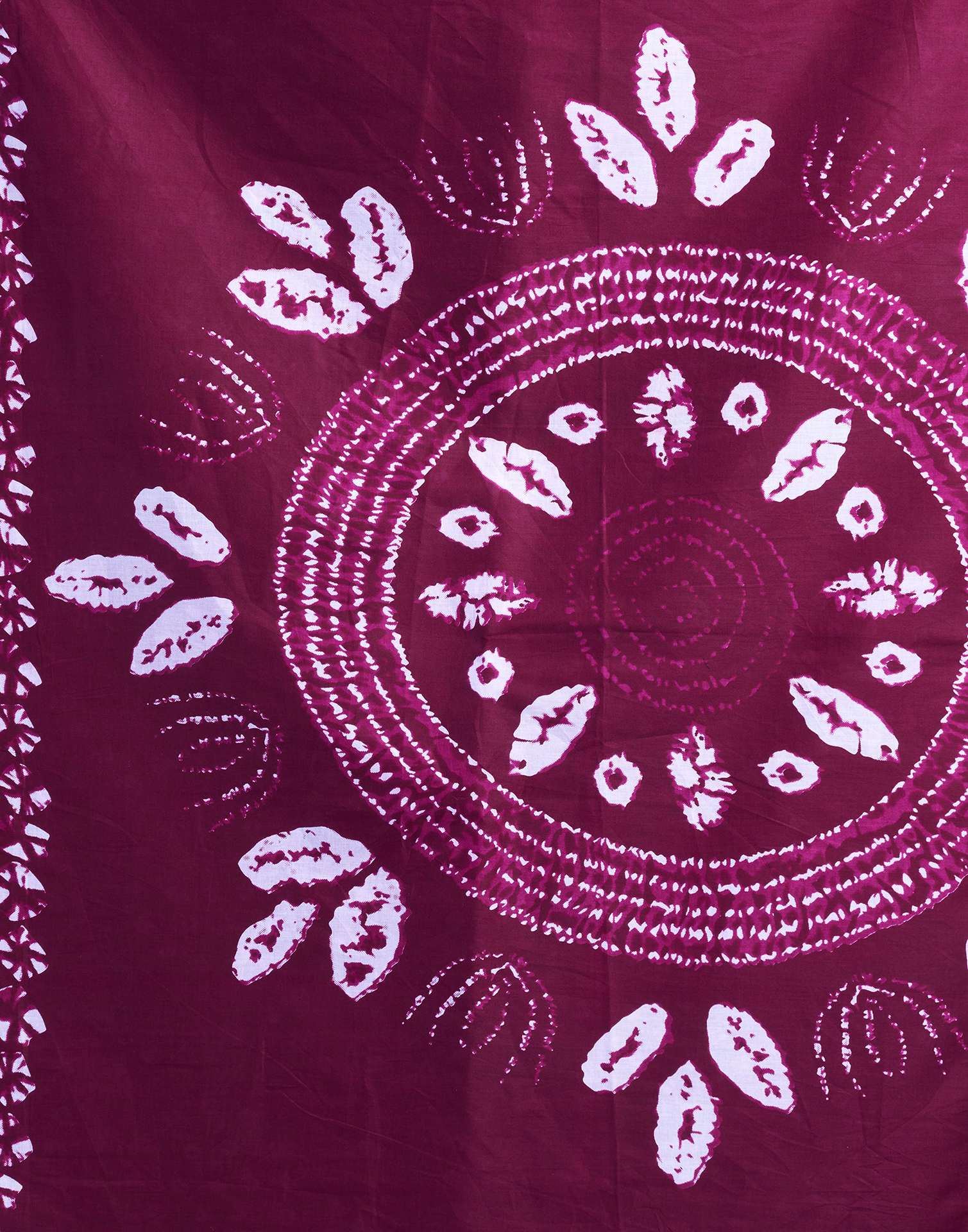 Purple Cotton Printed Saree - Image 7