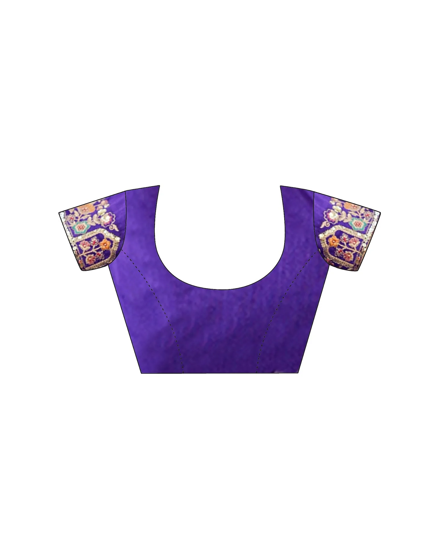 Purple Georgette Printed Laheriya Saree - Image 9