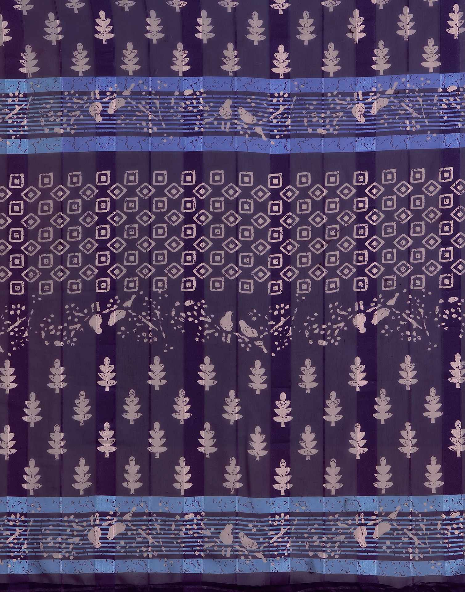 Purple Georgette Printed Saree - Image 8
