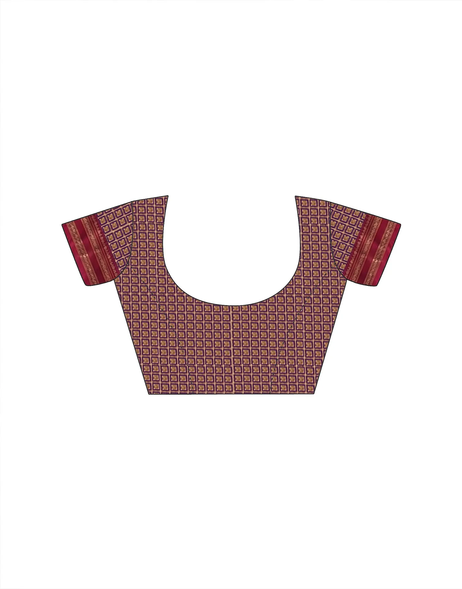 Purple Silk Woven Kanjivaram Saree - Image 6