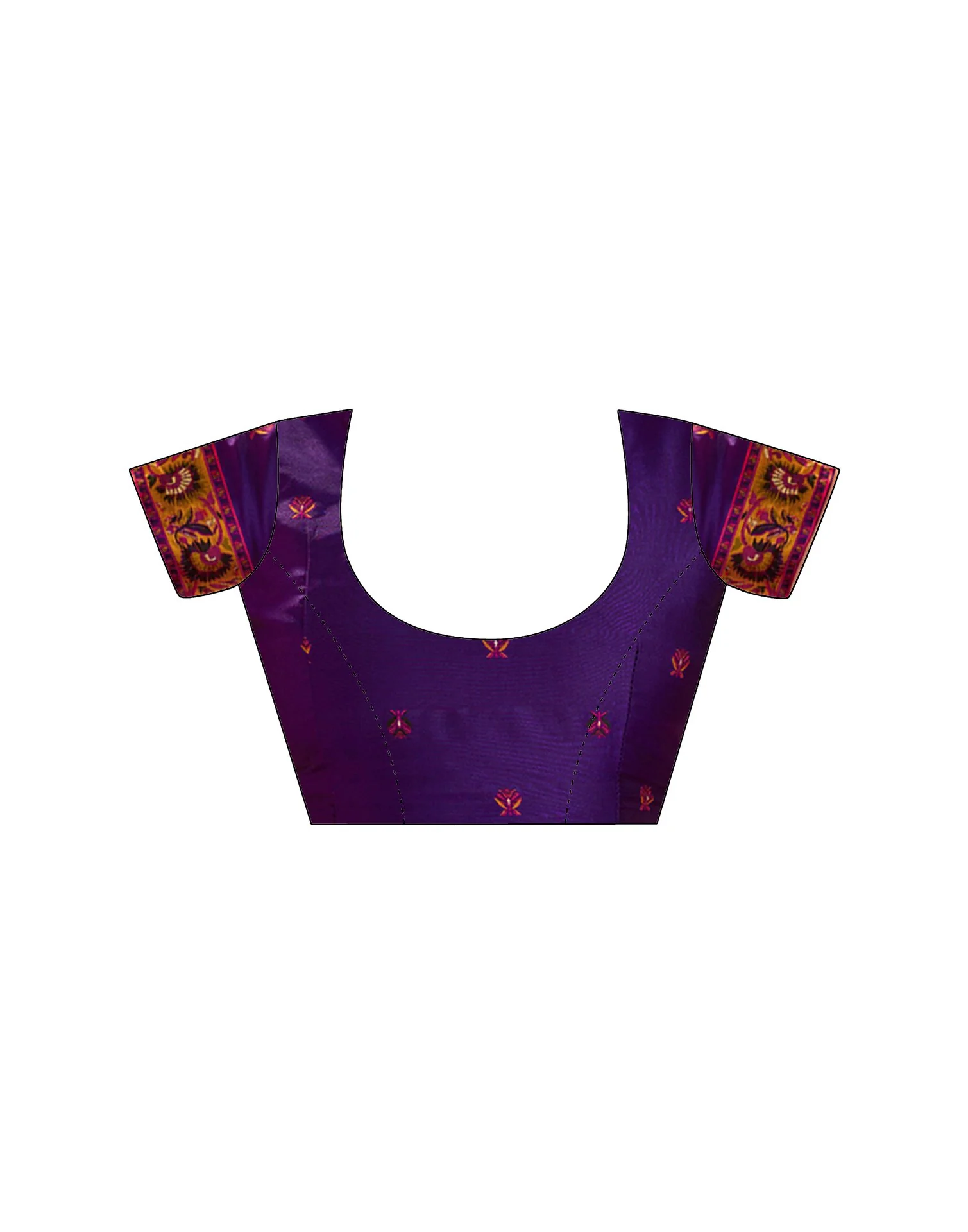Purple Silk Woven Patola Saree - Image 9