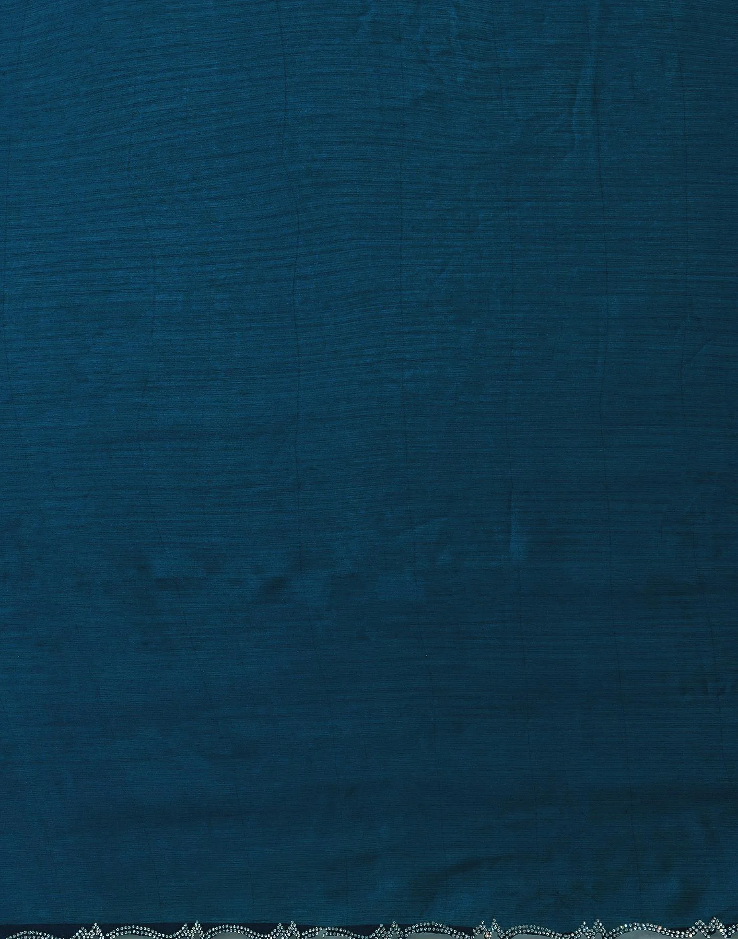 Rama Blue Chiffon Stone Work Swarovski Saree - Image 8
