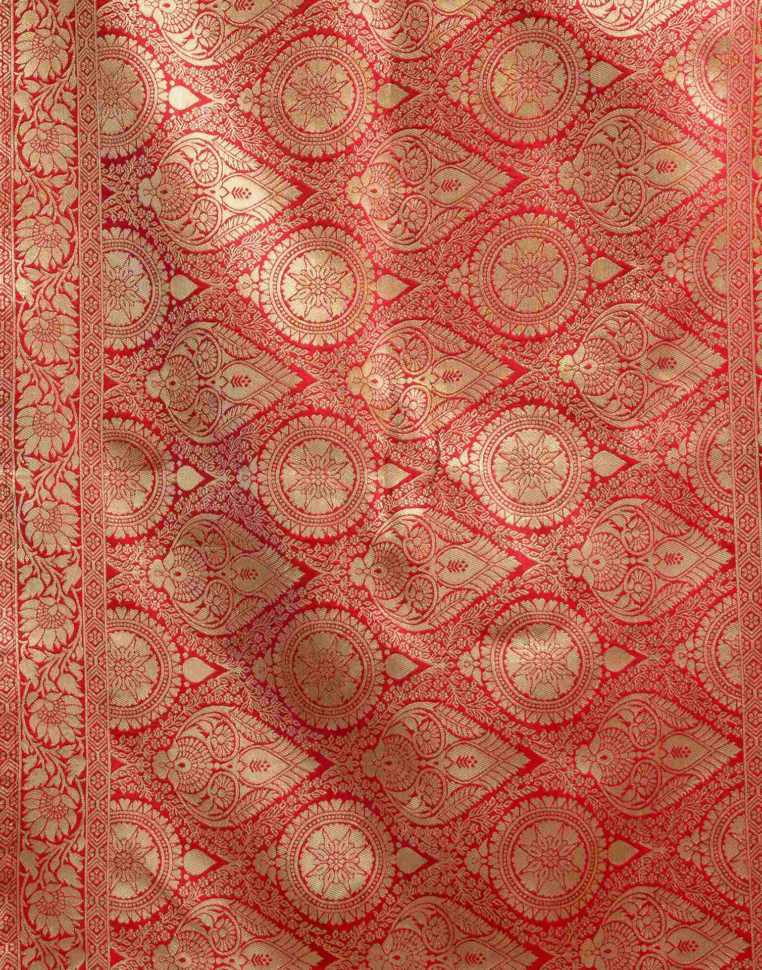 Rama Blue Silk Woven Banarasi Saree - Image 8