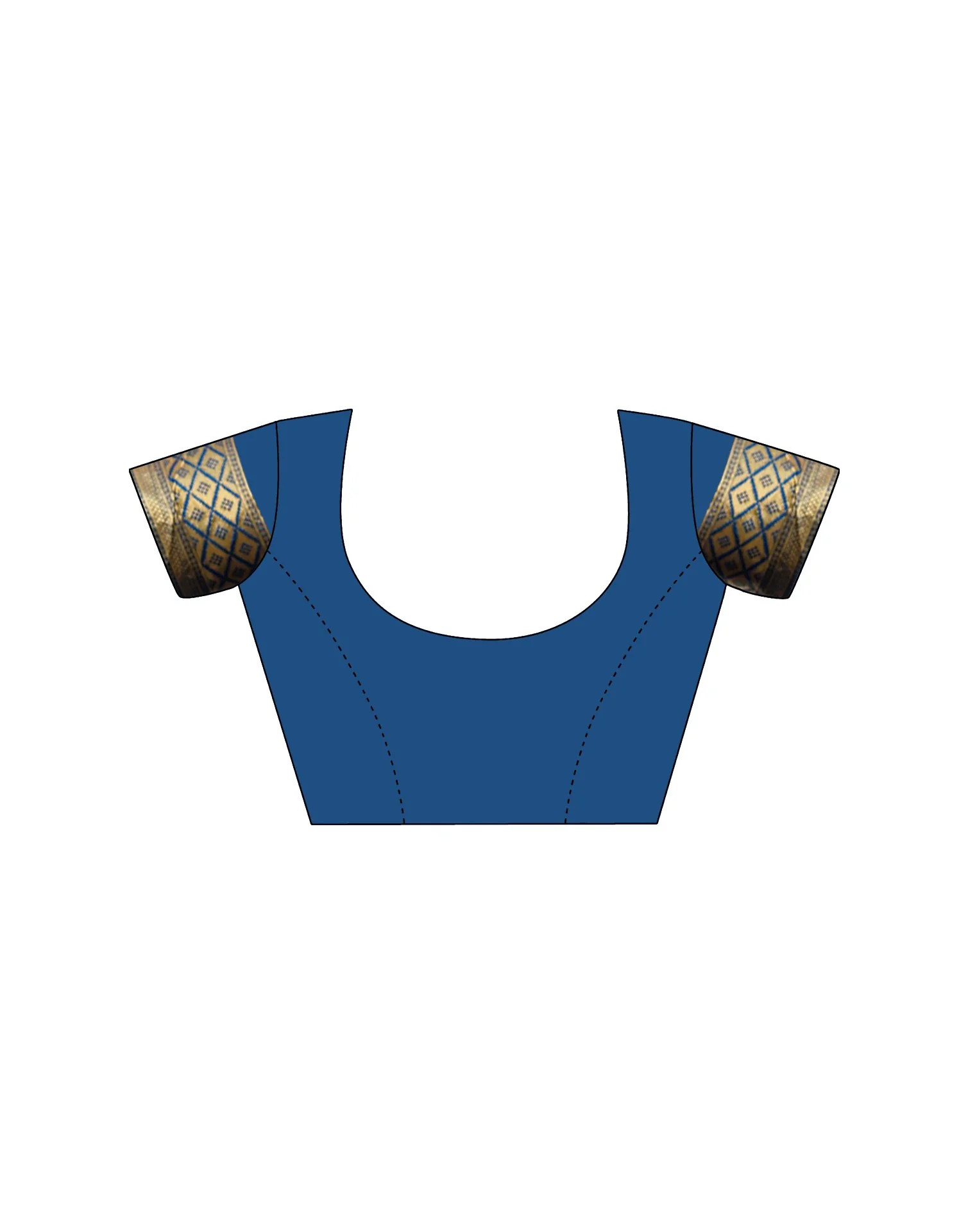 Rama Blue Silk Woven Banarasi Saree - Image 11