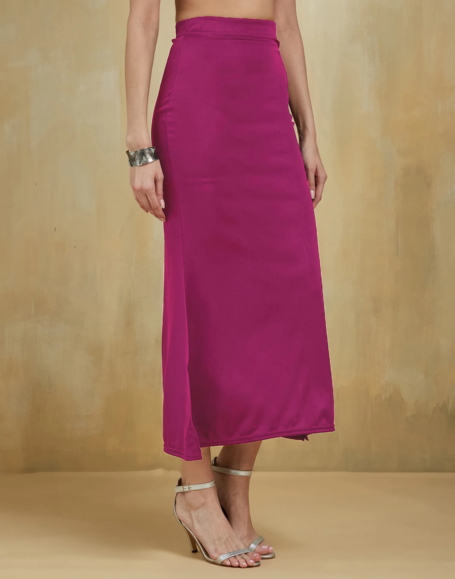 Rani Pink Lycra Plain Elastic Waist Shapewear - Image 4
