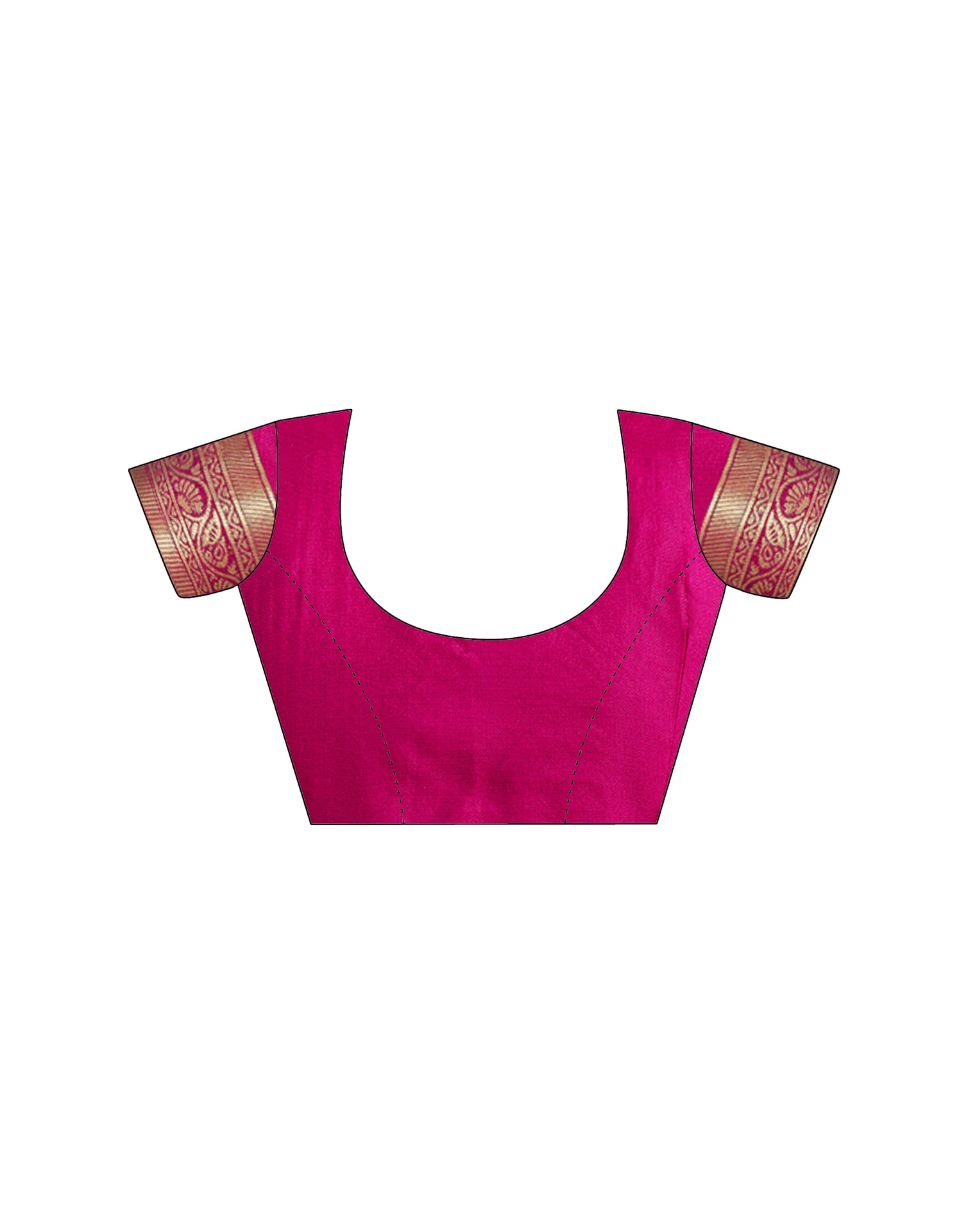 Pink Silk Blend Woven Banarasi Saree - Image 11