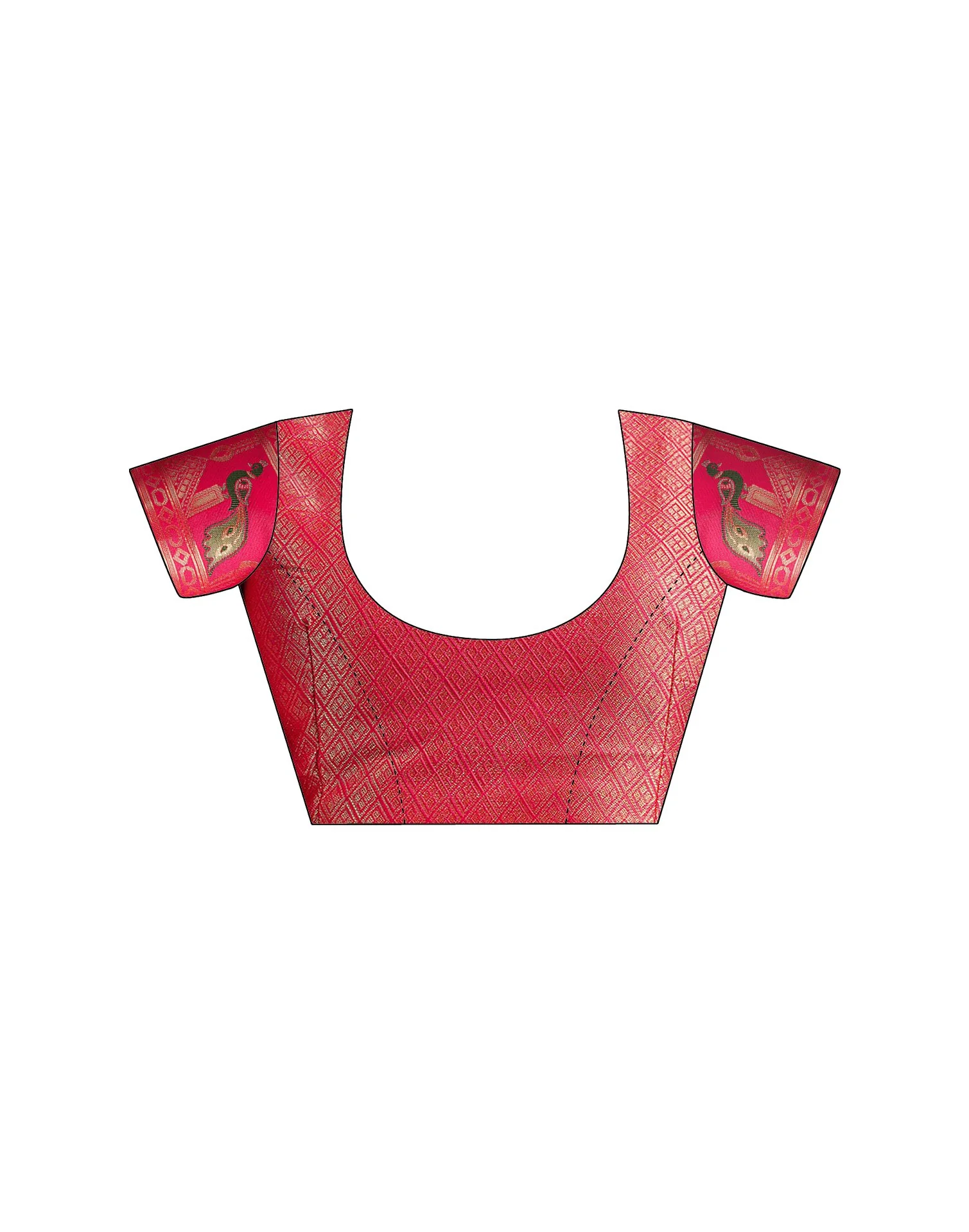 Rani Pink Silk Woven Paithani Saree - Image 9