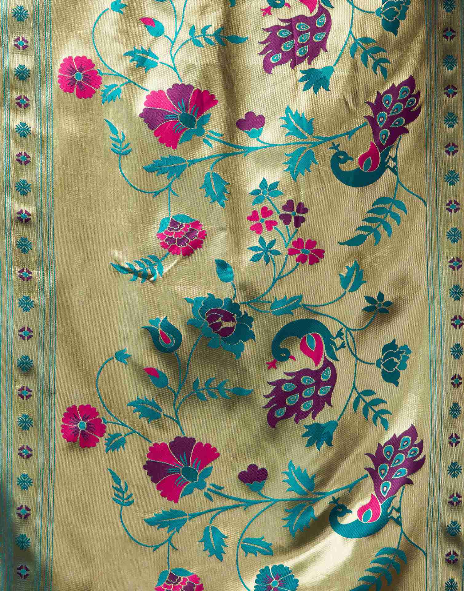 Rani Pink Silk Paithani Chaturthi Saree - Image 7