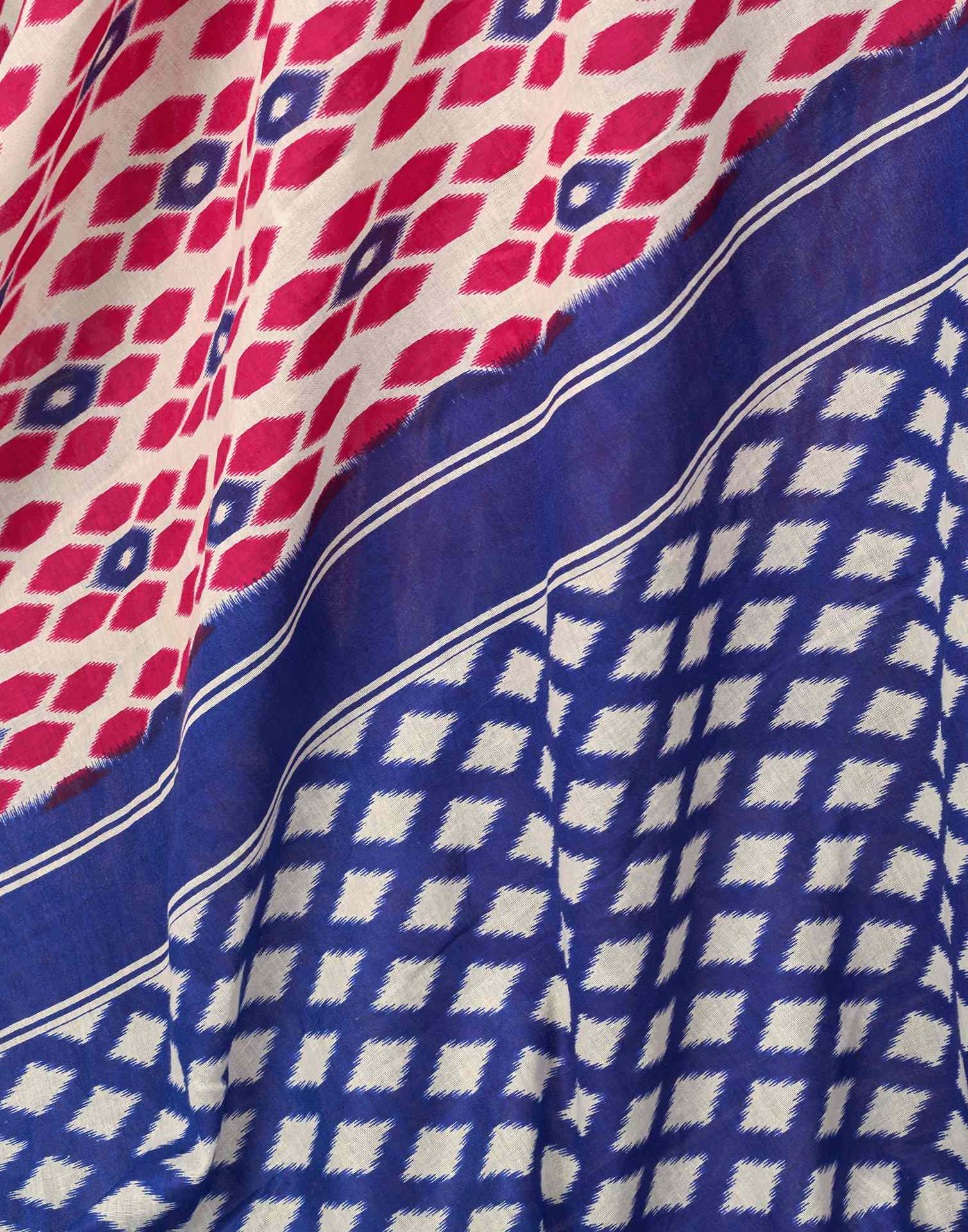 Ready To Wear Beige Cotton Printed Saree With Pocket - Image 12