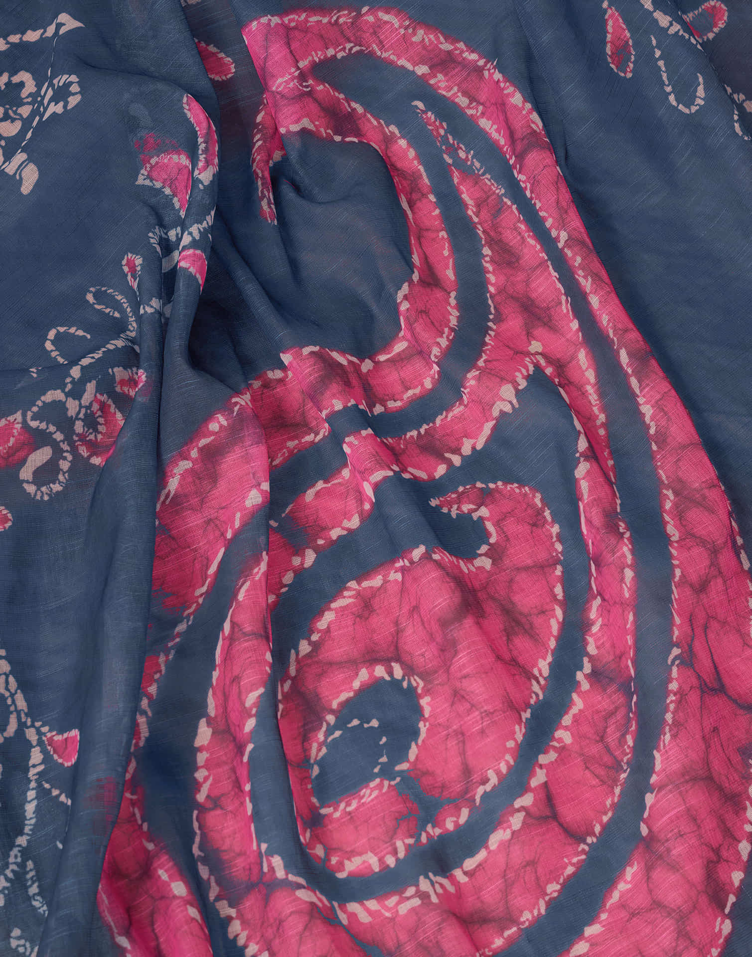 Ready To Wear Dark Pink Linen Zari Printed Saree - Image 10