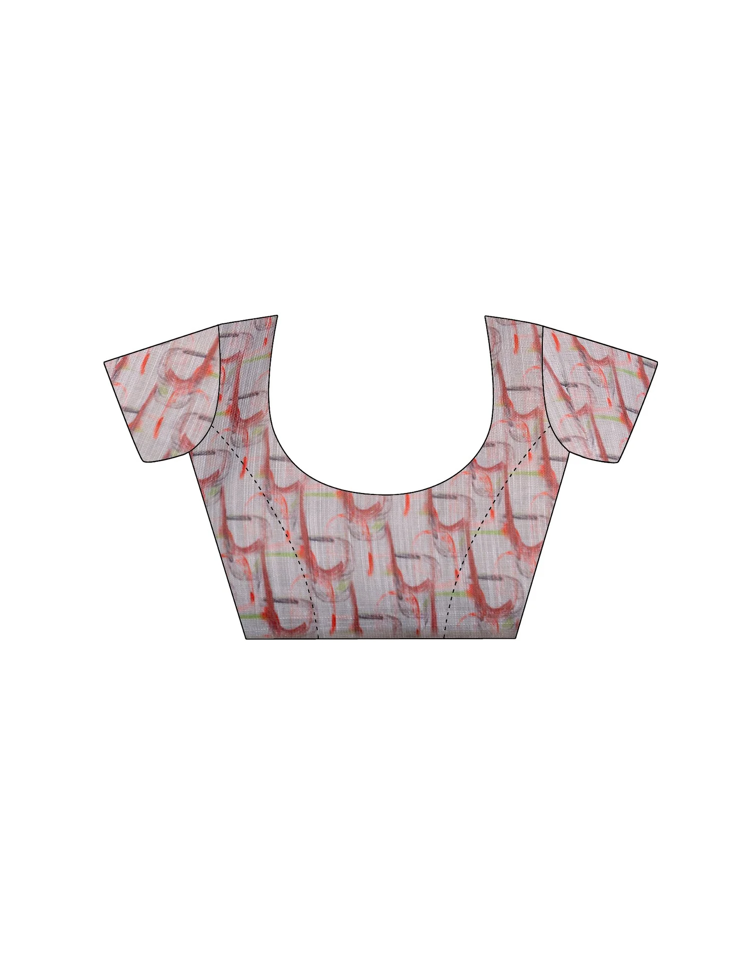 Ready To Wear Grey Linen Woven Border Printed Saree - Image 11