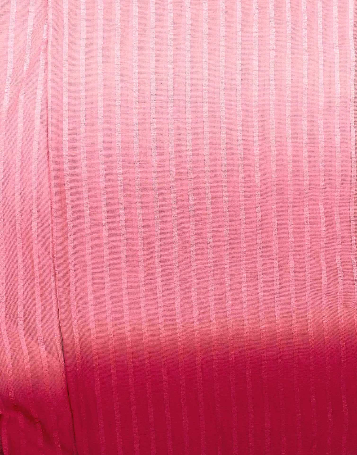 Ready To Wear Light Pink Chiffon Ombre Zari Stripe Saree  - Image 8