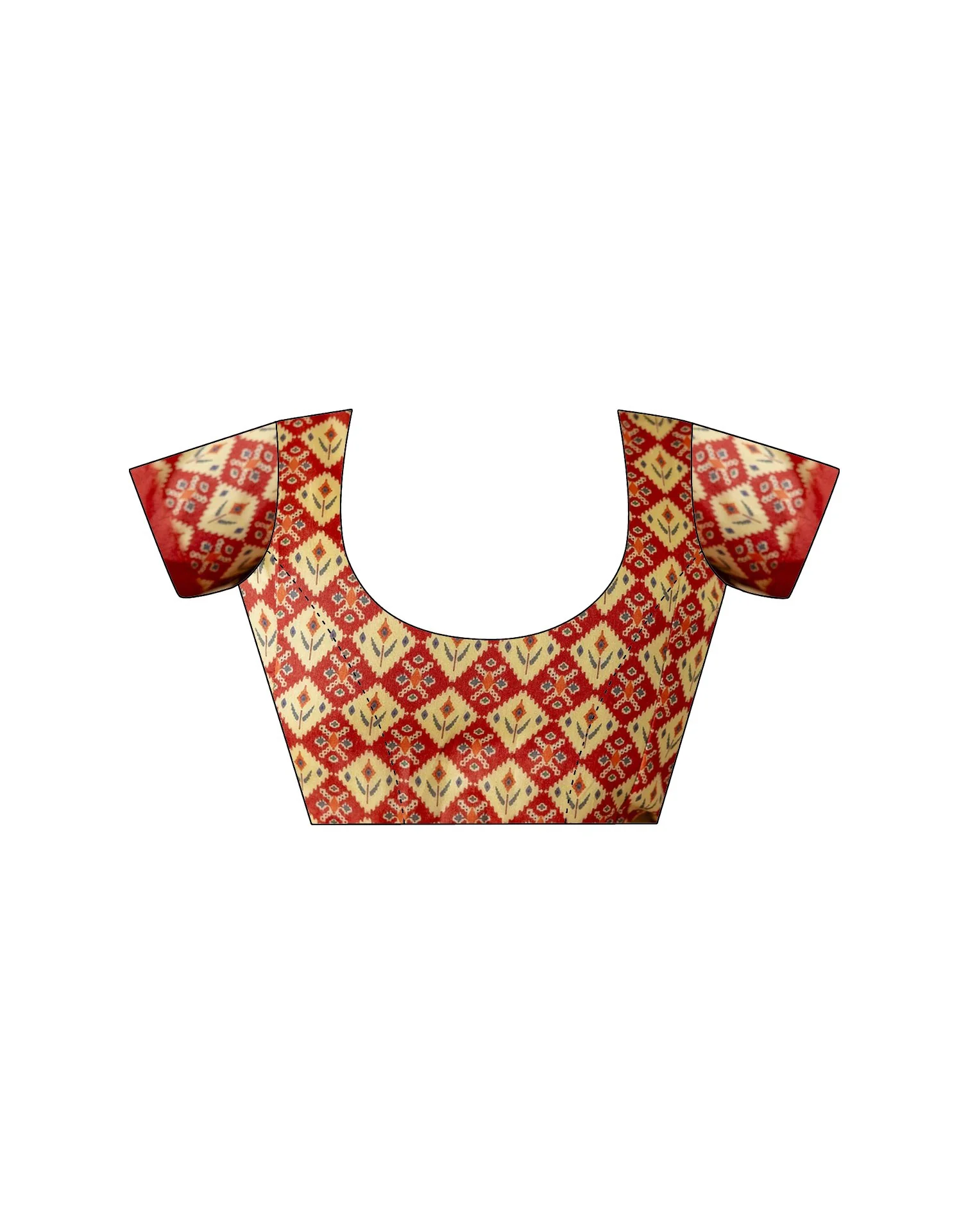 Ready To Wear Multicoloured Silk Printed Saree - Image 14