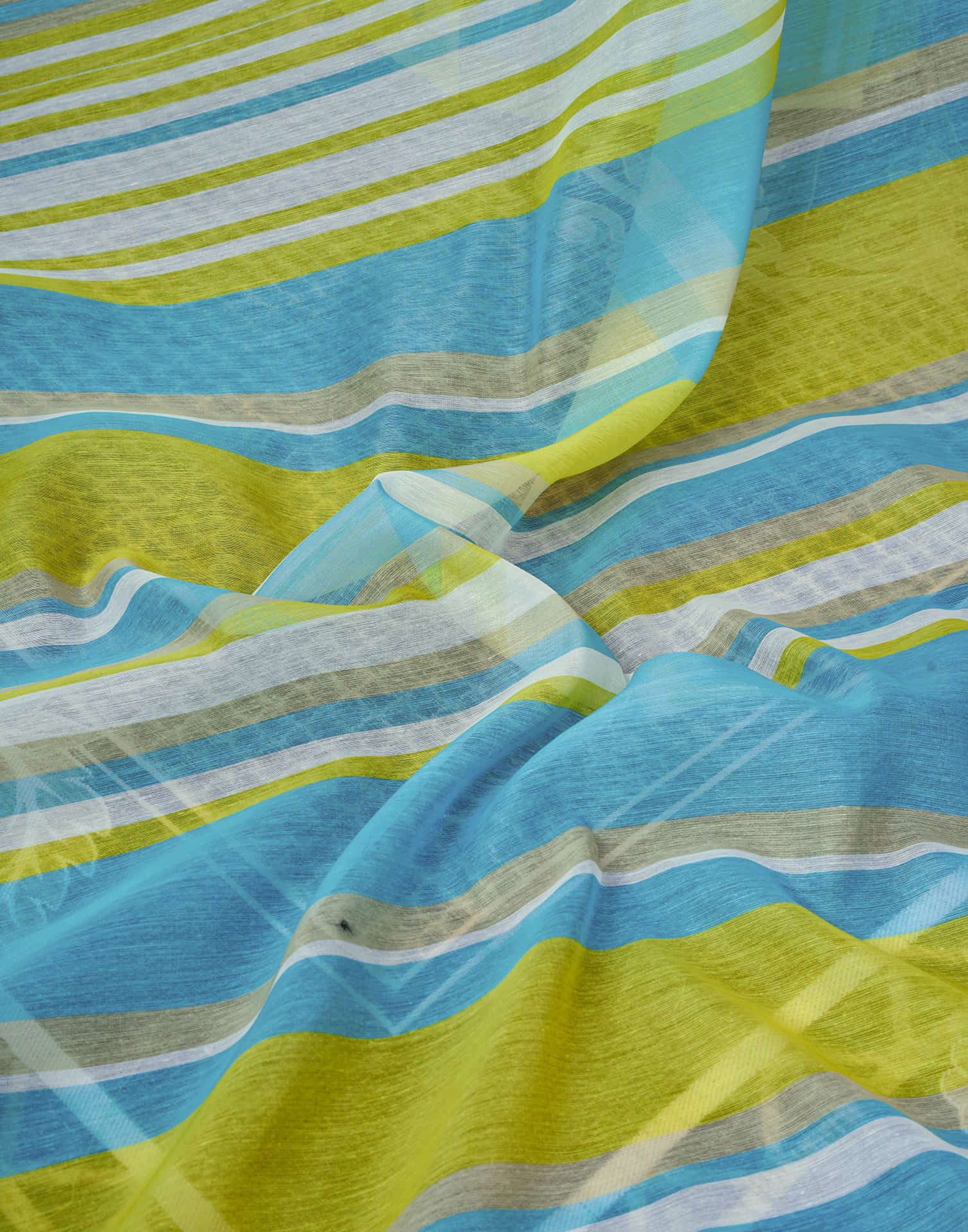 Ready To Wear Multicoloured Chanderi Printed Saree With Pocket - Image 11