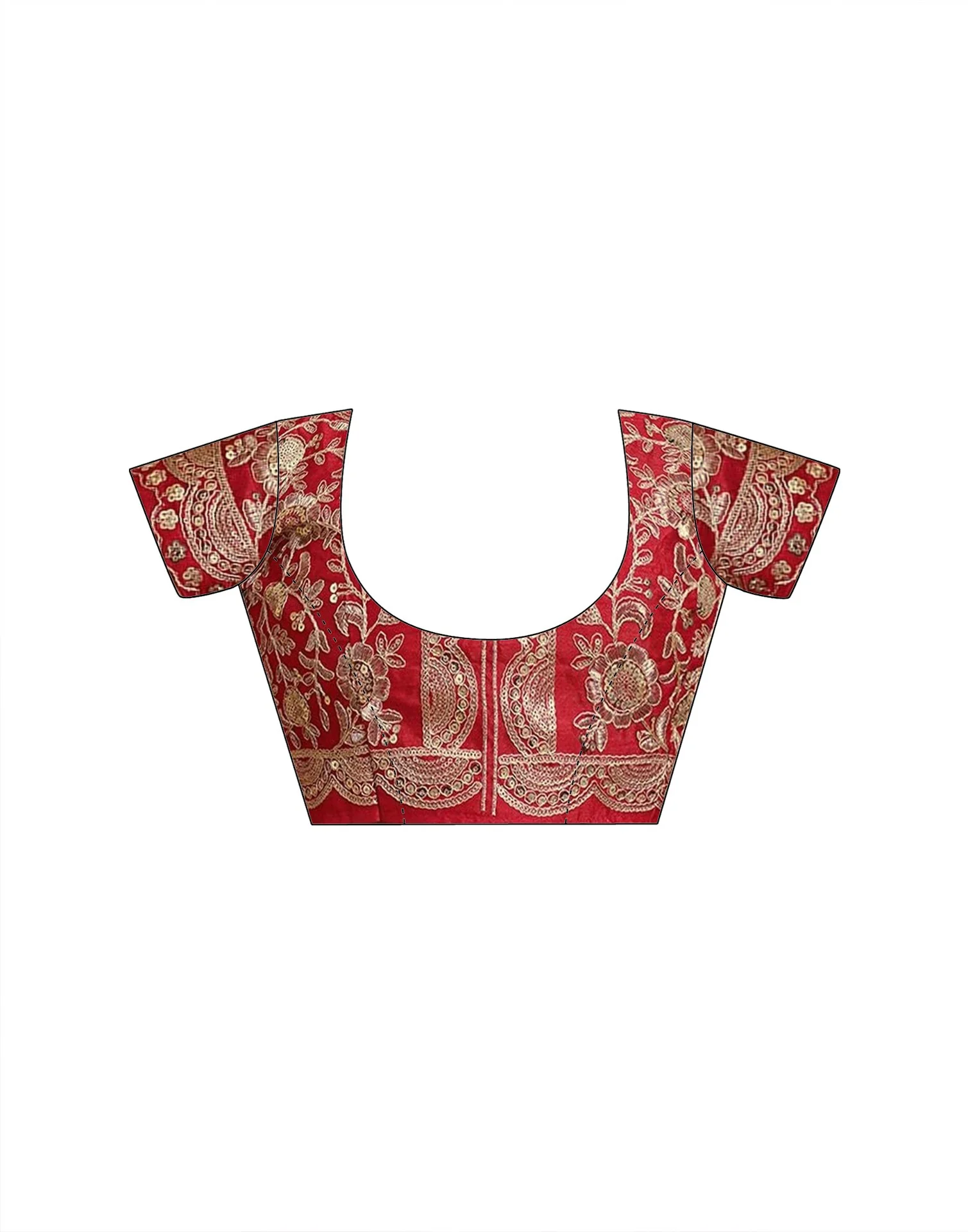 Red Georgette Bandhani Printed SareeĀ - Image 9