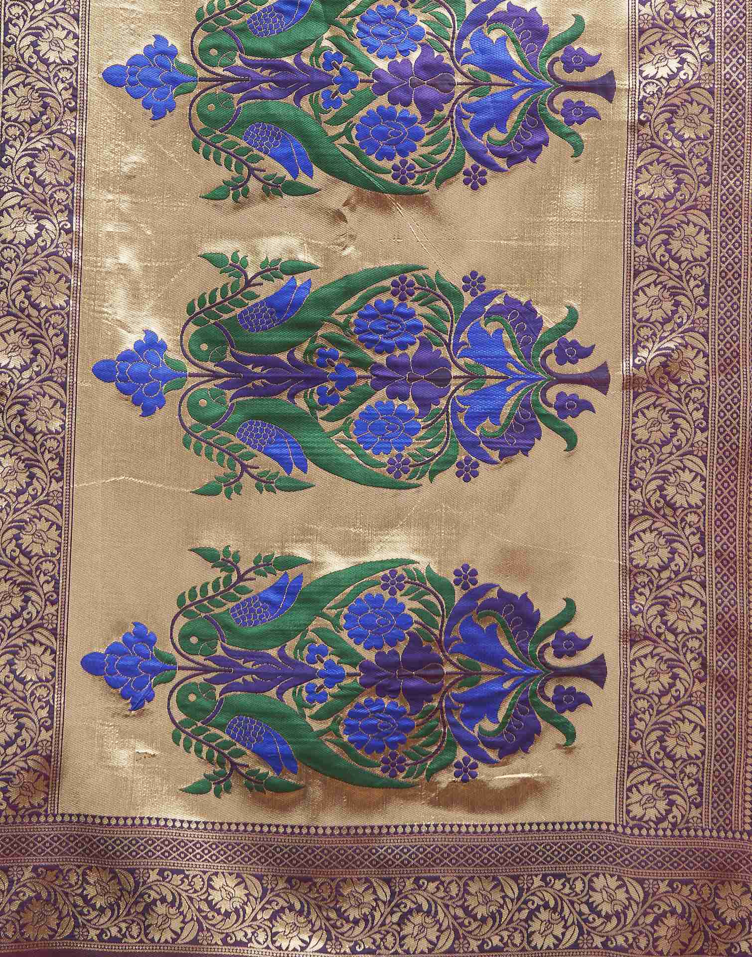 Red Silk Woven Paithani Saree - Image 8