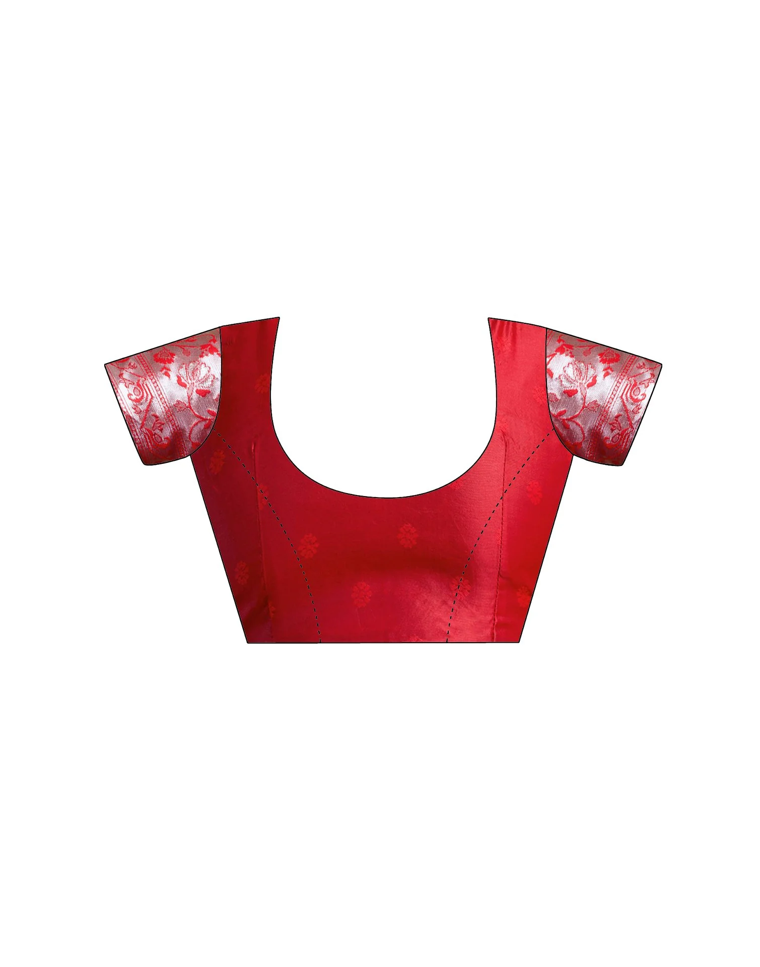 Red Silk Woven Paithani Saree - Image 9
