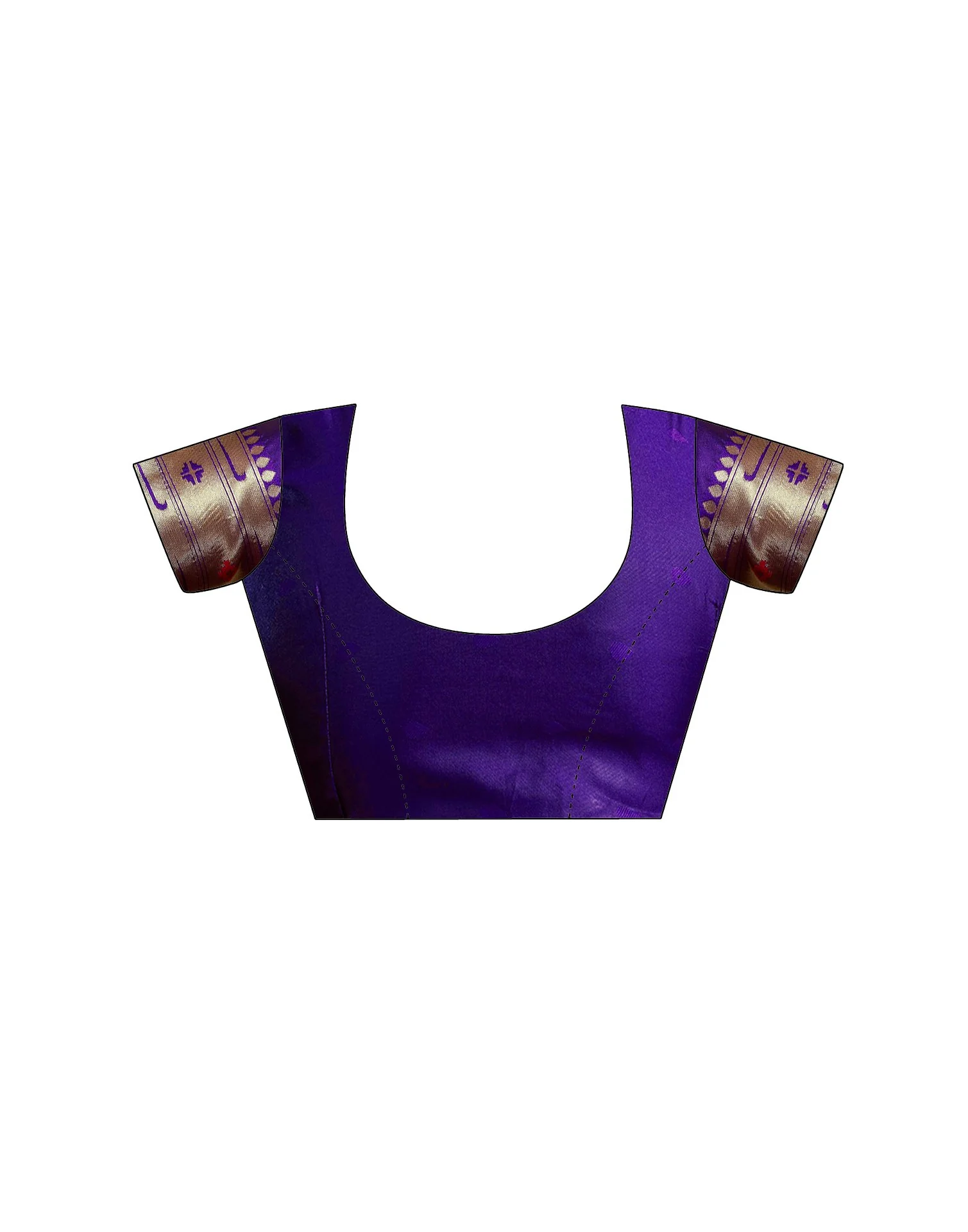 Royal Blue Silk Woven Paithani Saree - Image 10