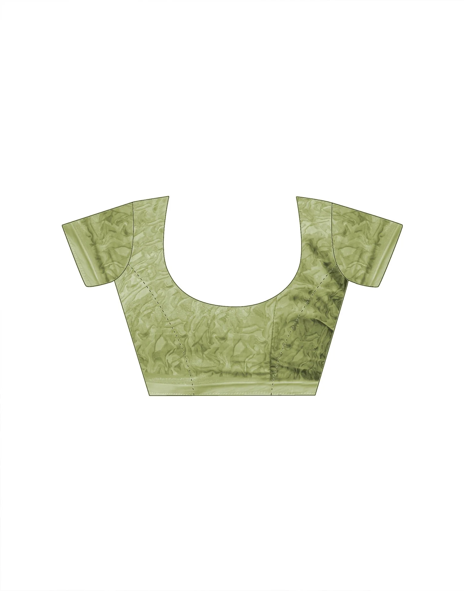 Sage Green Georgette Printed Saree - Image 8