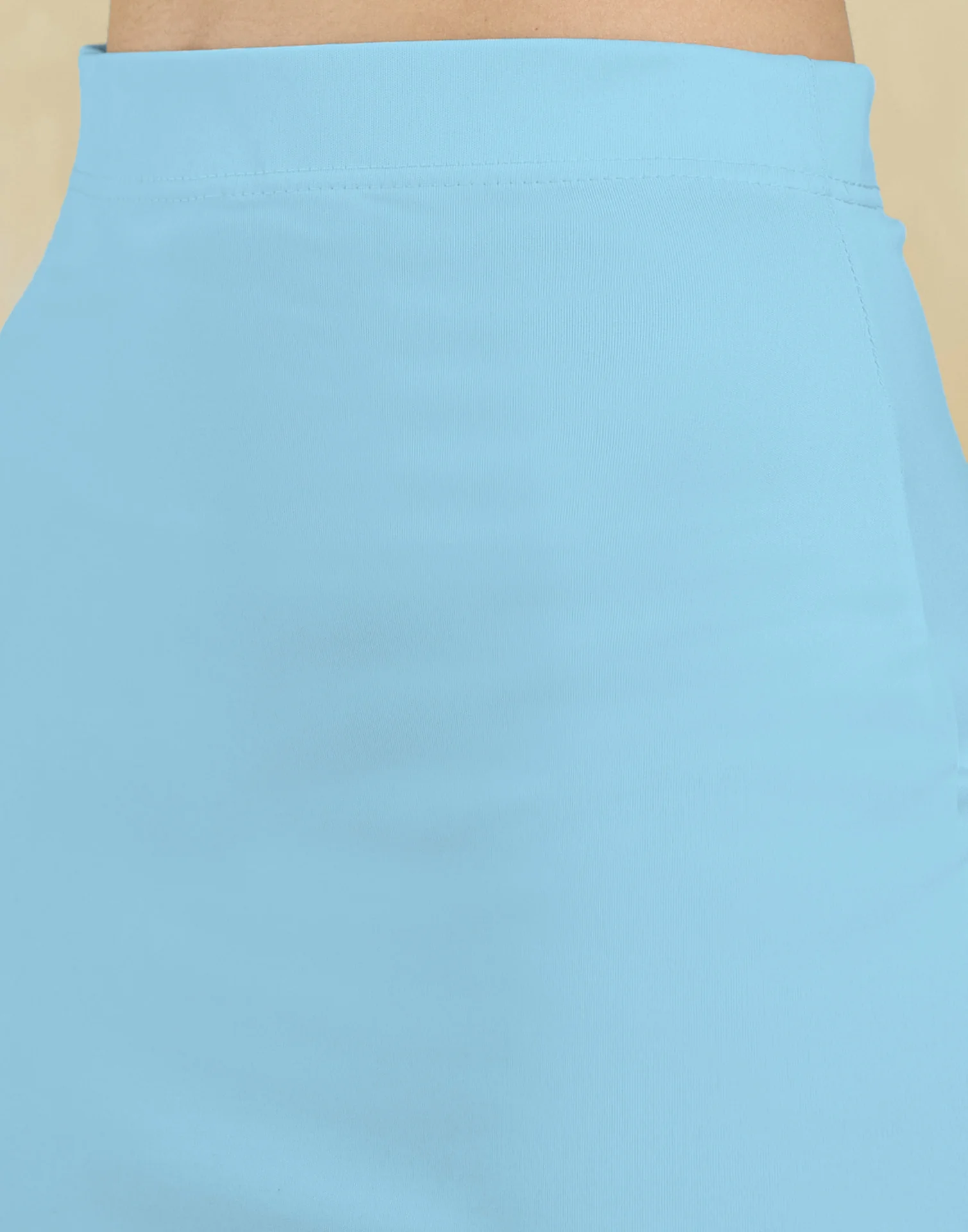 Sky Blue Lycra Plain Elastic Waist Shapewear - Image 7