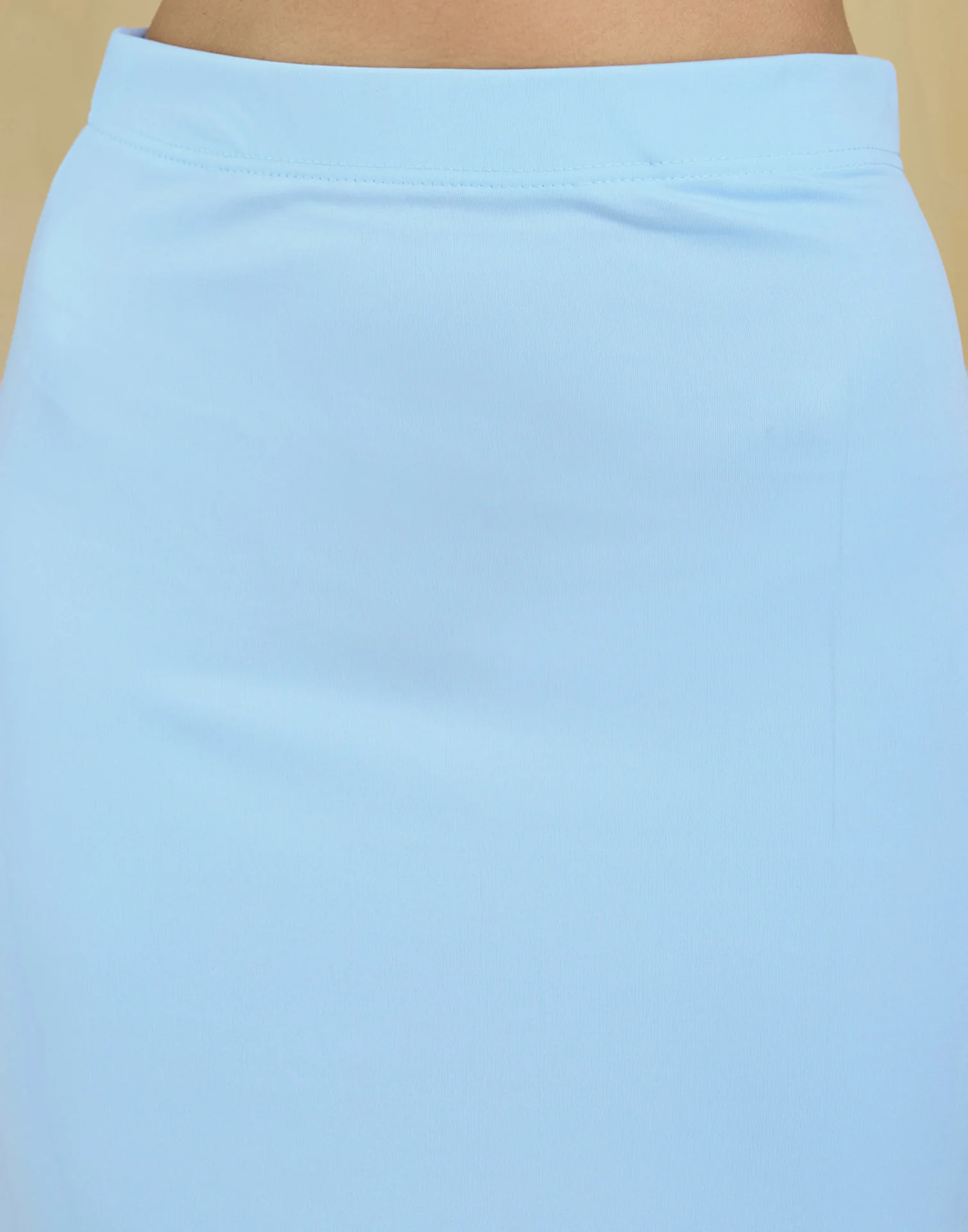 Sky Blue Lycra Plain Elastic Waist Shapewear - Image 7