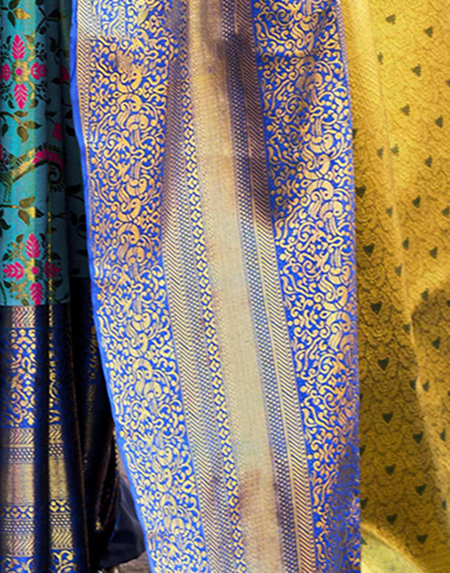 Sky Blue Silk Woven Kanjivaram Saree - Image 8