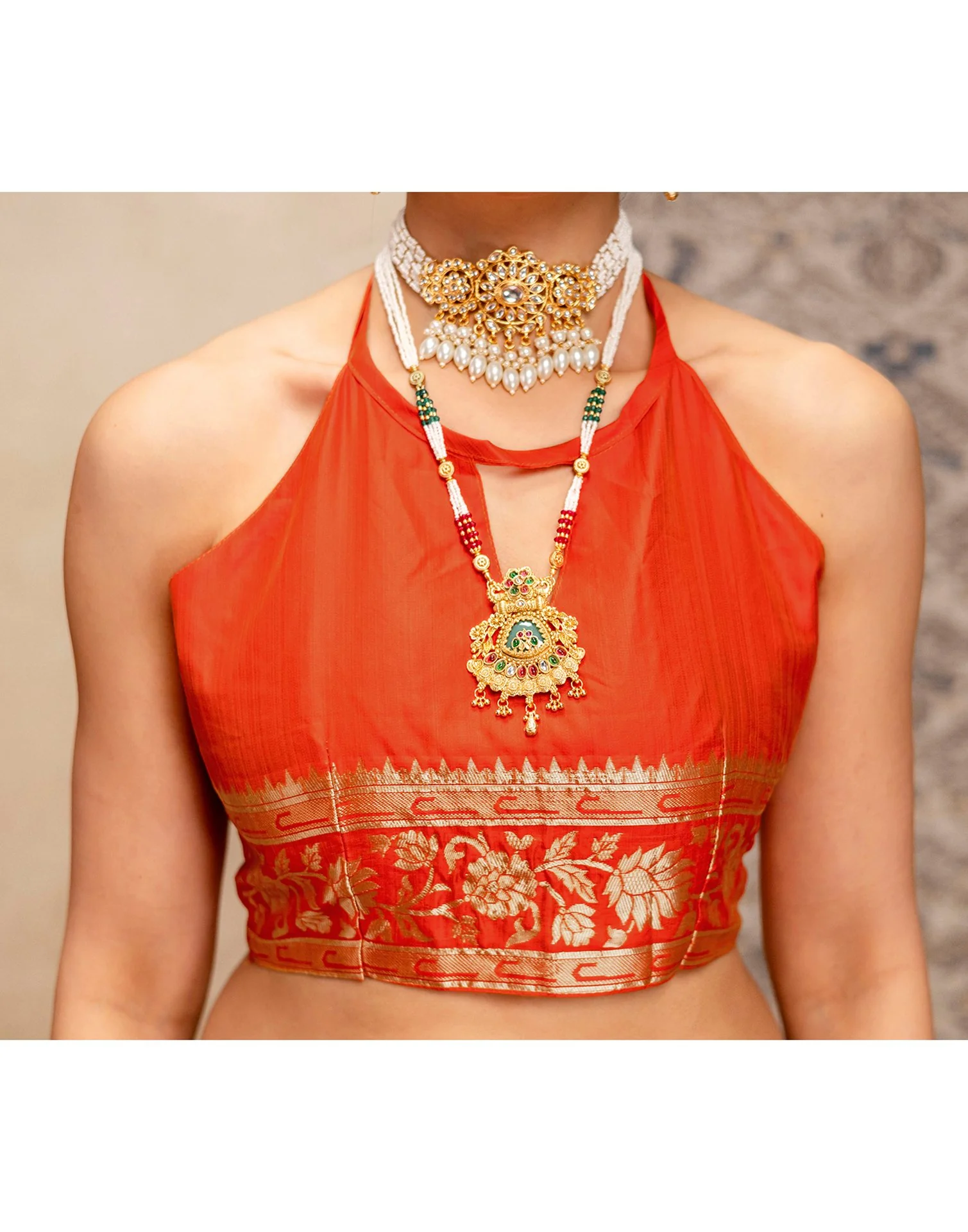 Teal Blue Silk Woven Paithani Saree - Image 11