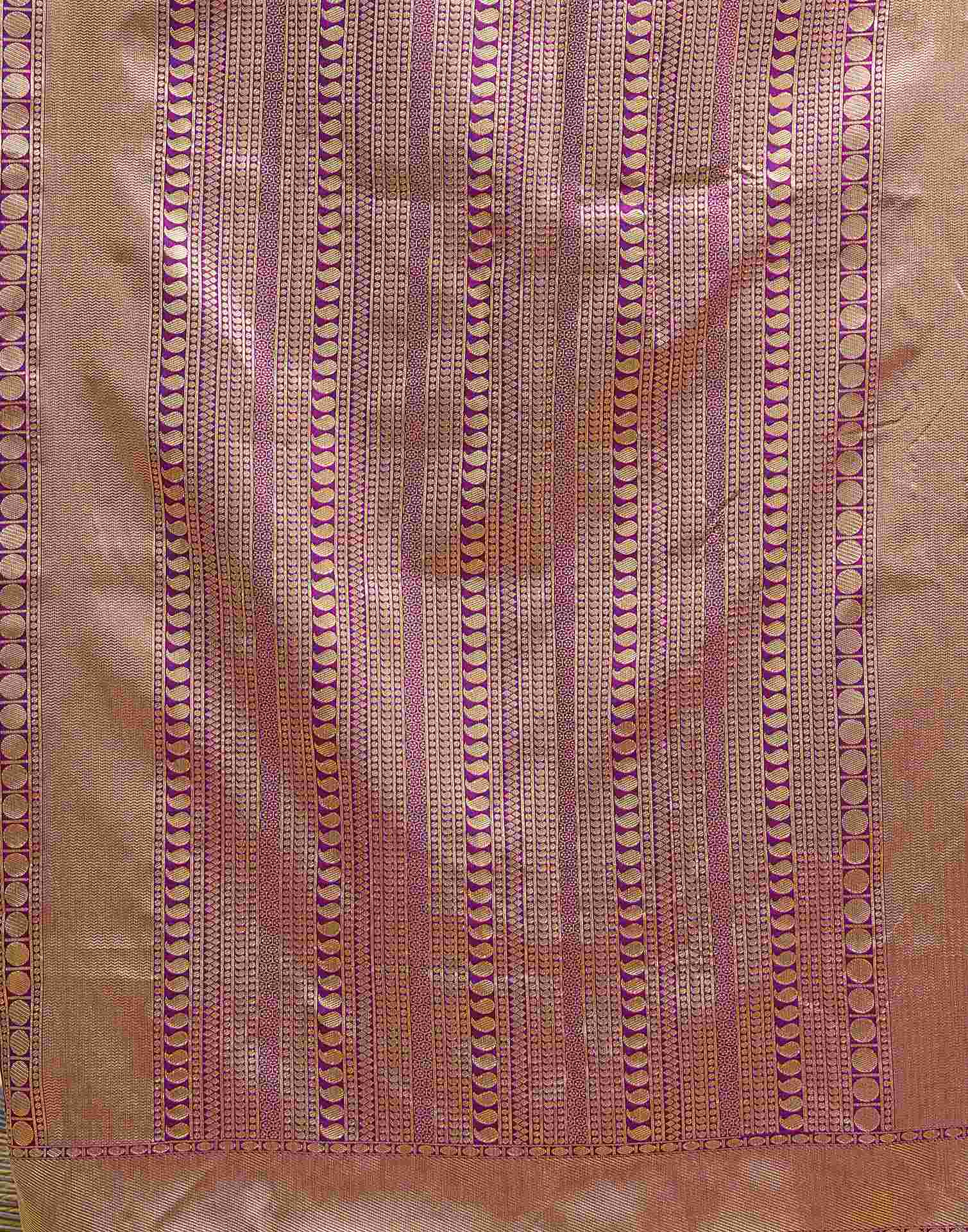 Turmeric Yellow Silk Woven Banarasi Saree - Image 8