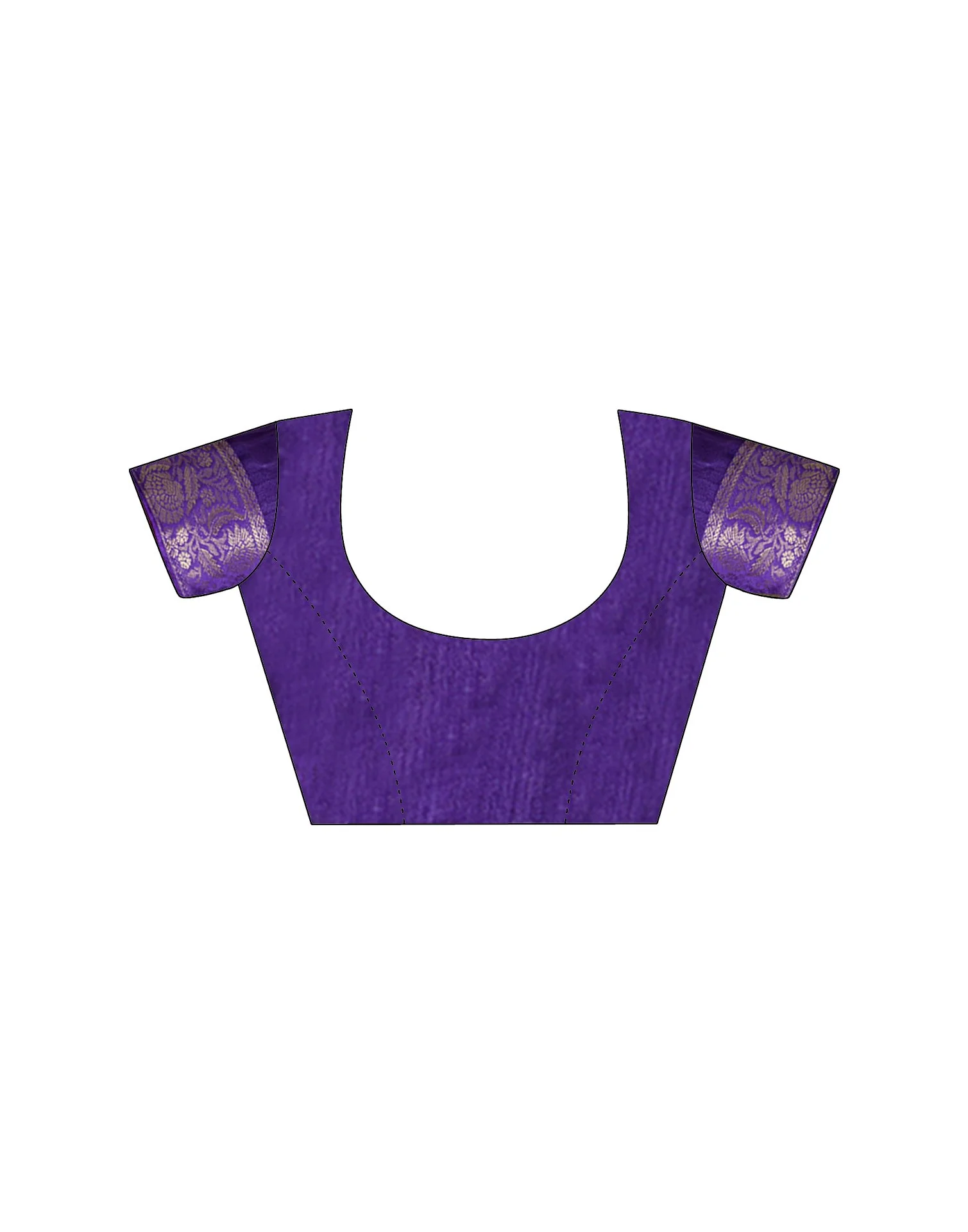 Violet Georgette Floral Printed Saree - Image 8