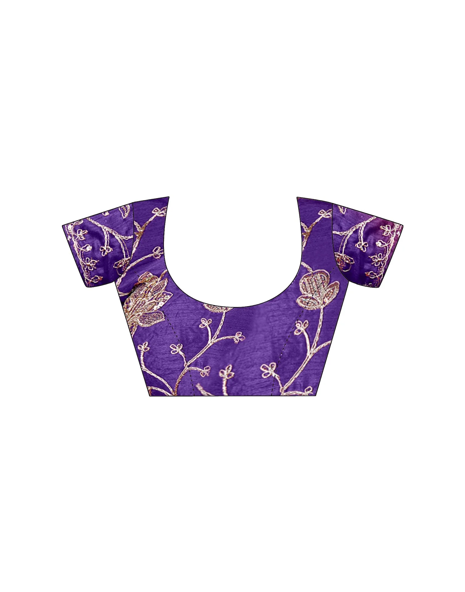 Violet Georgette Printed Bandhani Saree - Image 5