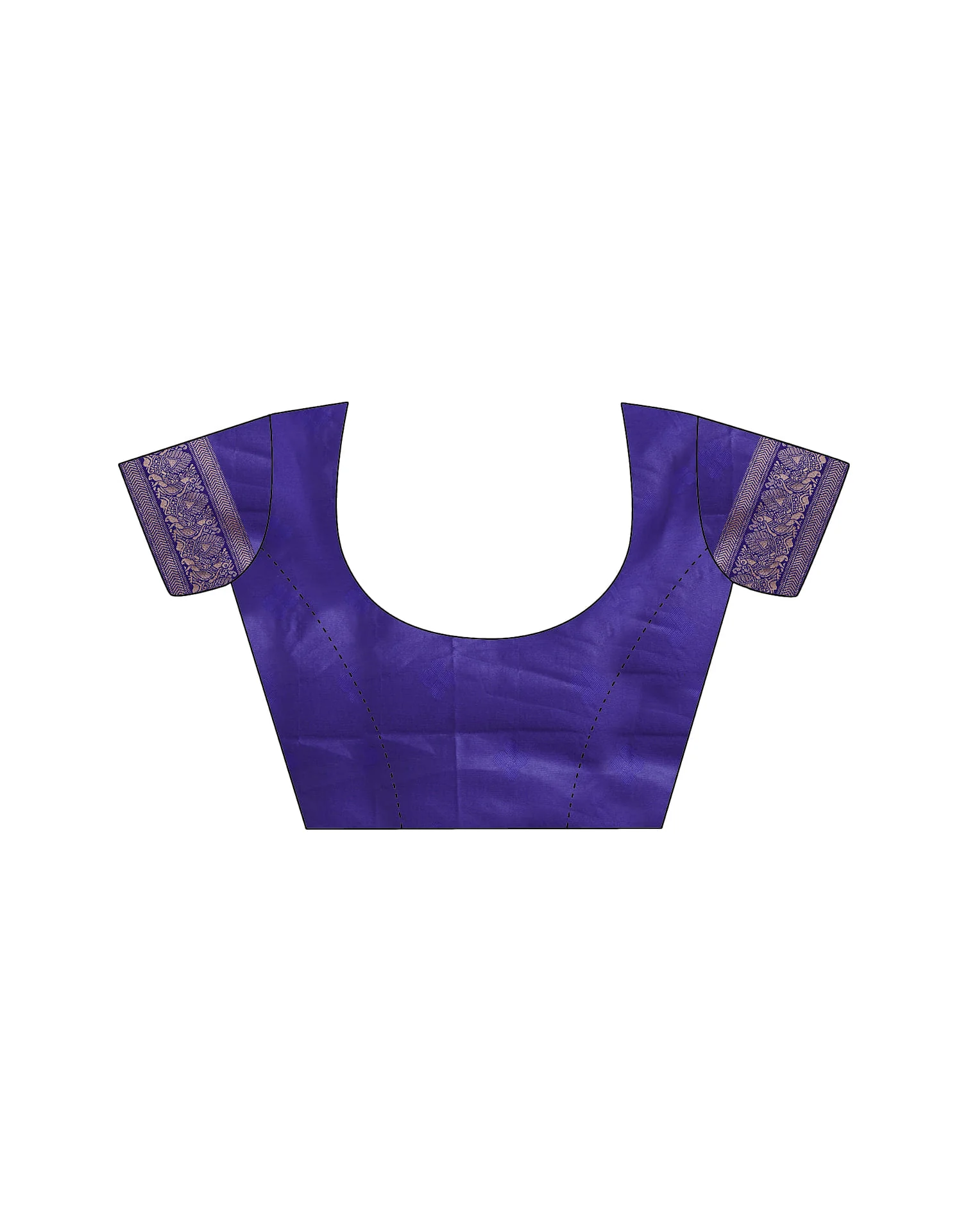 Blue Silk Blend Woven Kanjivaram Saree - Image 9