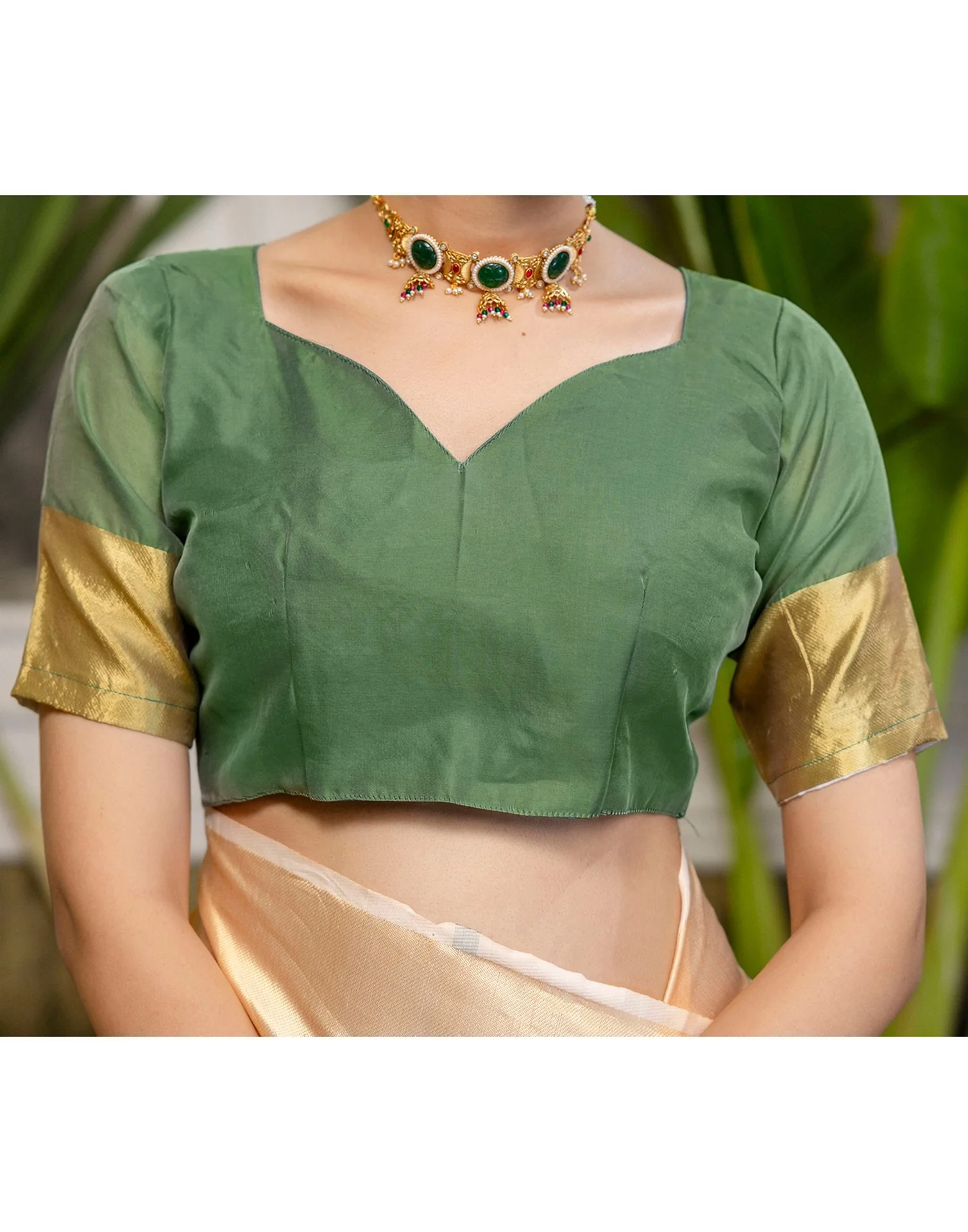 White Linen Woven Saree - Image 12