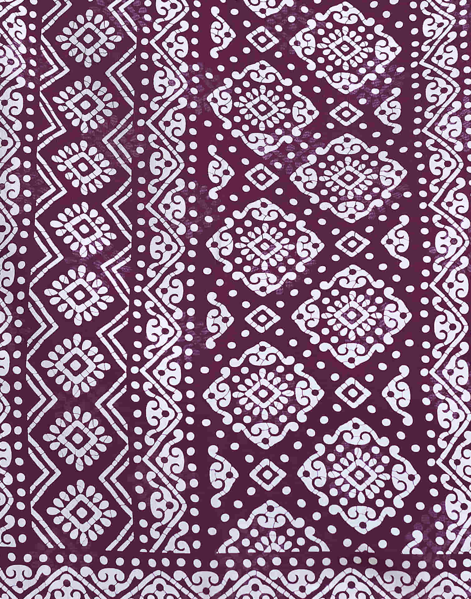 Wine Cotton Blend Printed Saree - Image 12