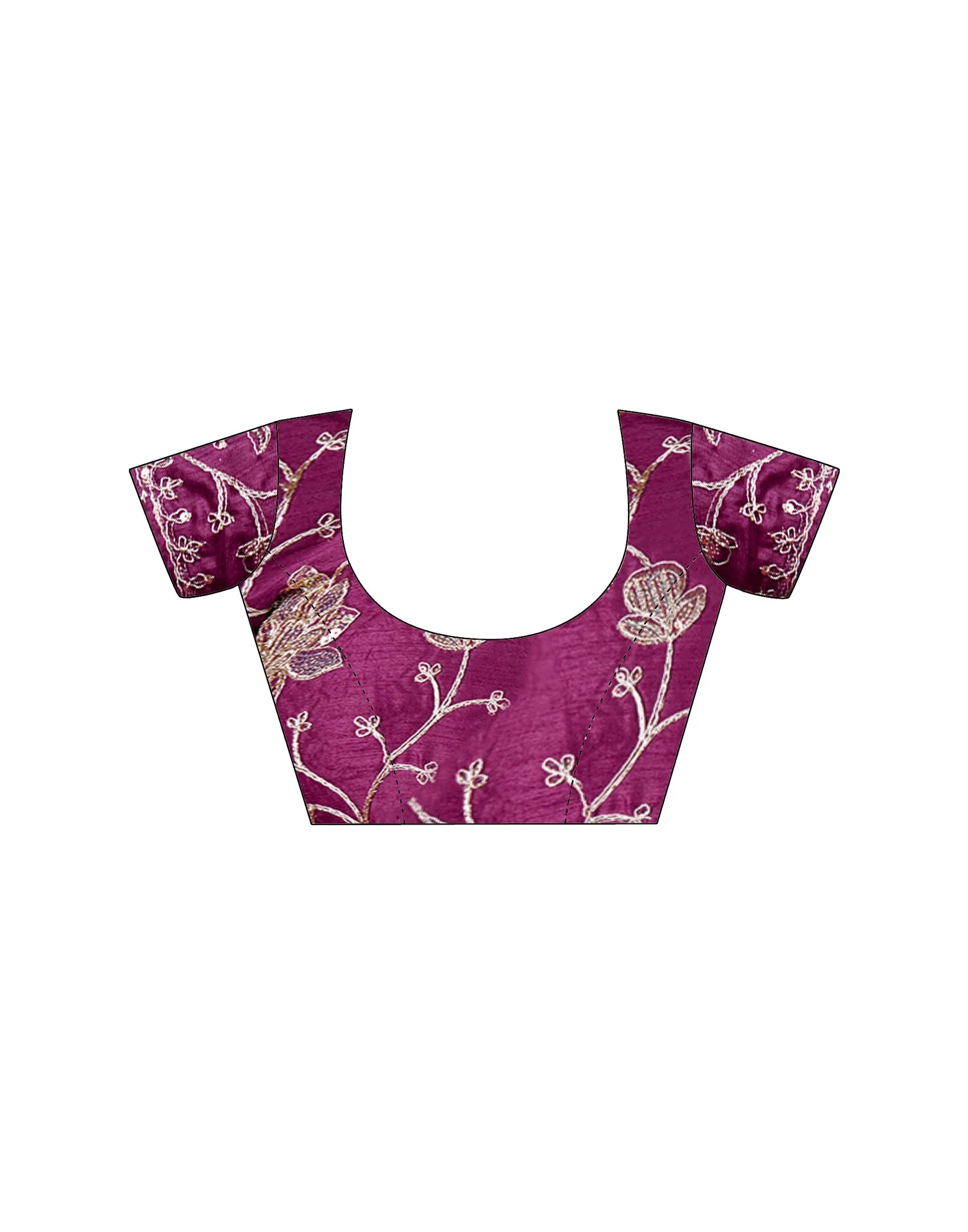Wine Georgette Printed Bandhani Saree - Image 5