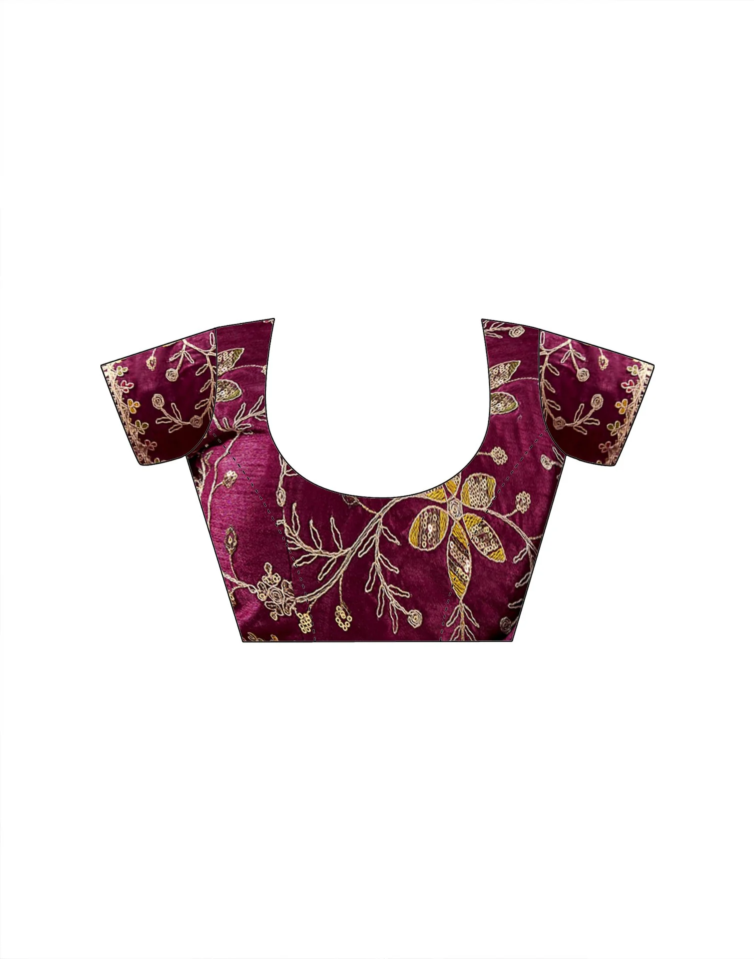 Wine Georgette Printed Bandhani Saree - Image 7