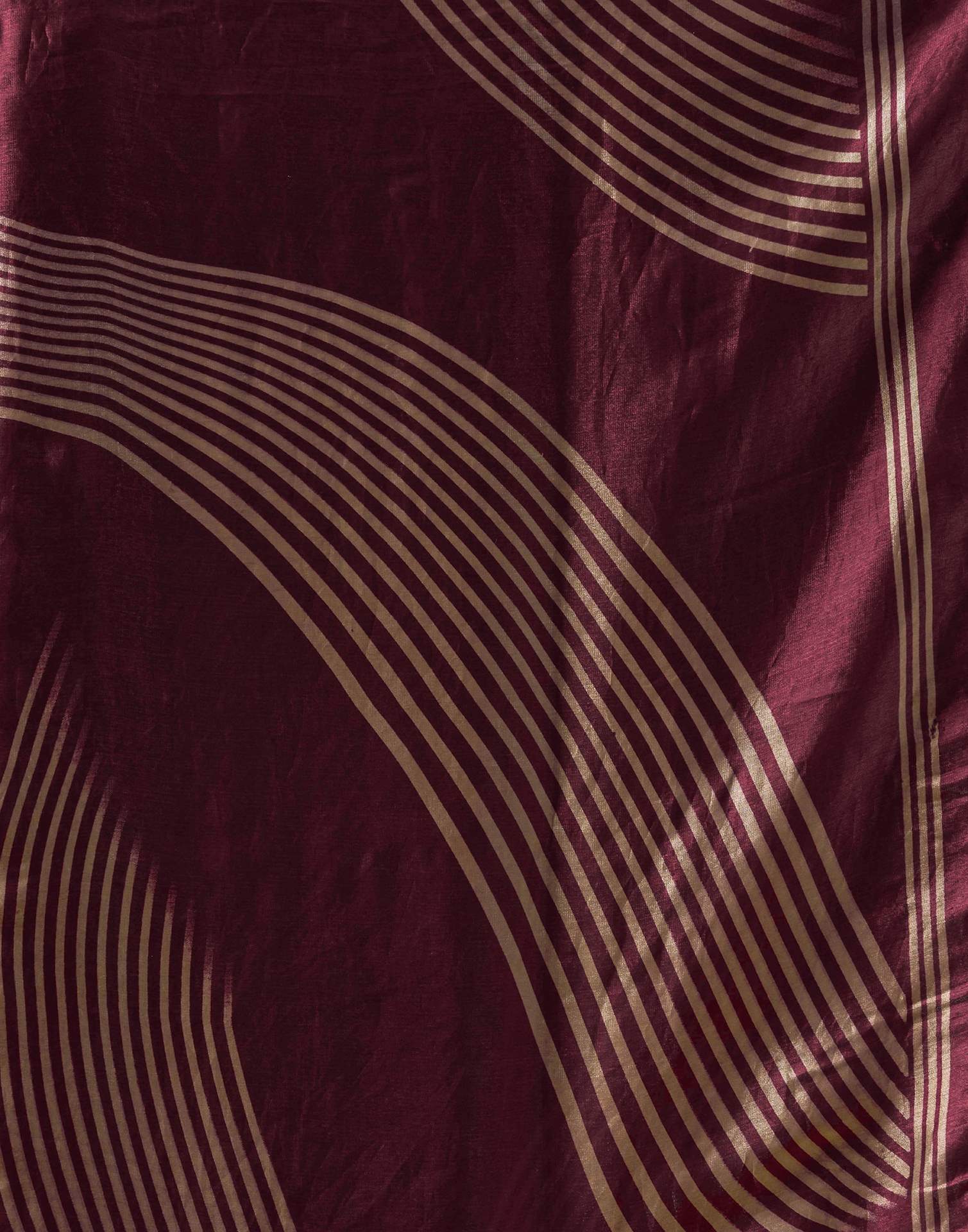 Wine Organza Printed Swarovski Saree - Image 8