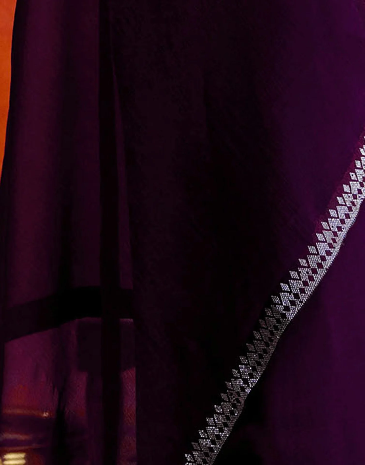Wine Shimmer Stone Work Swarovski Saree - Image 9