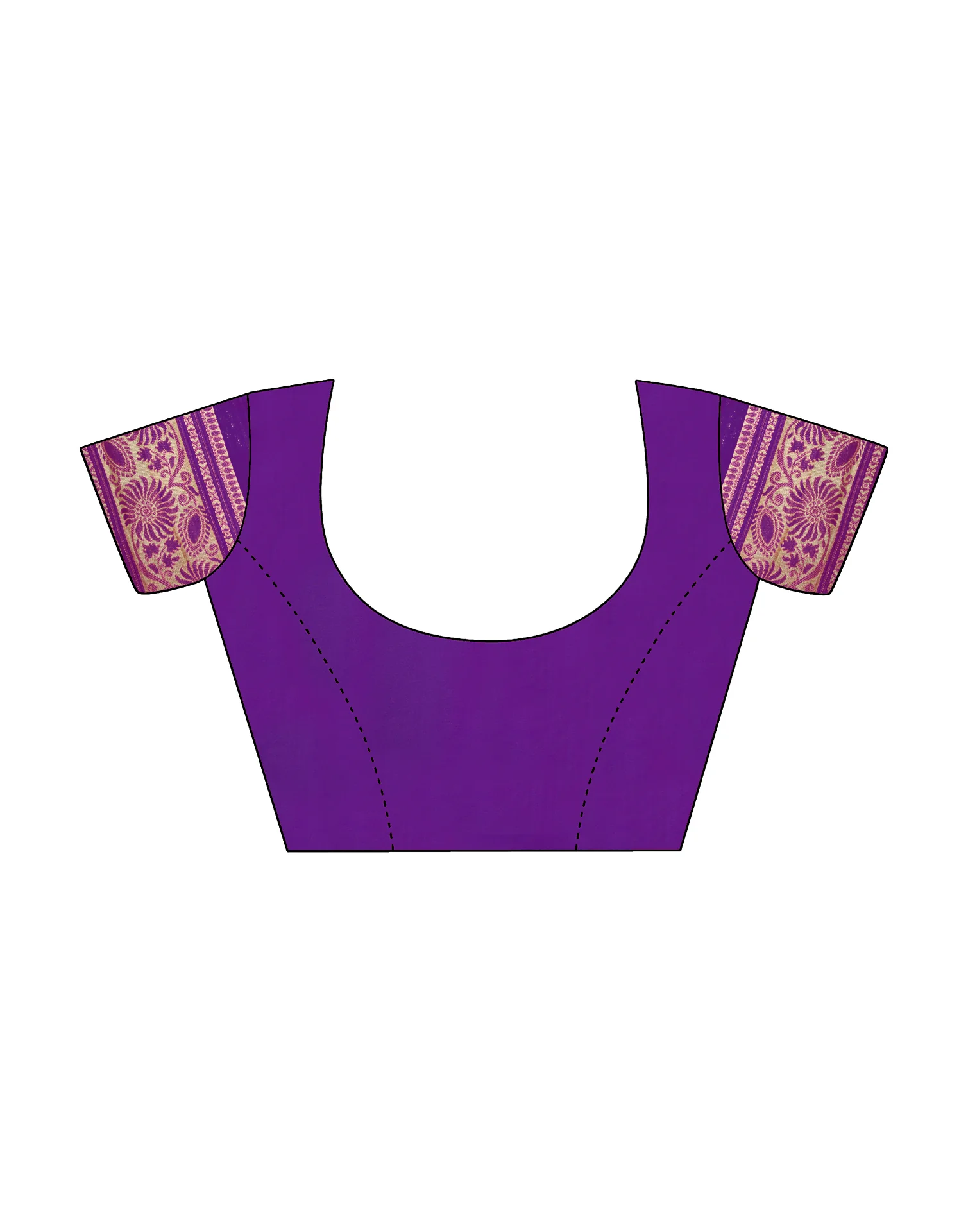 Wine Silk Woven Banarasi Saree - Image 8