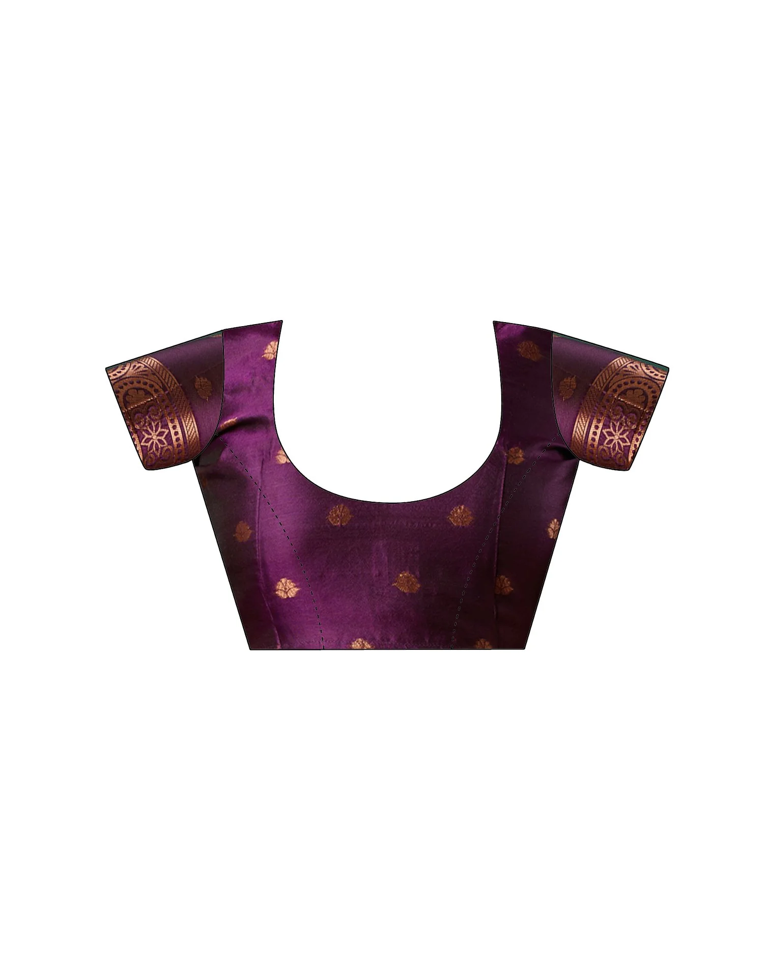 Wine Silk Woven Banarasi Saree - Image 10