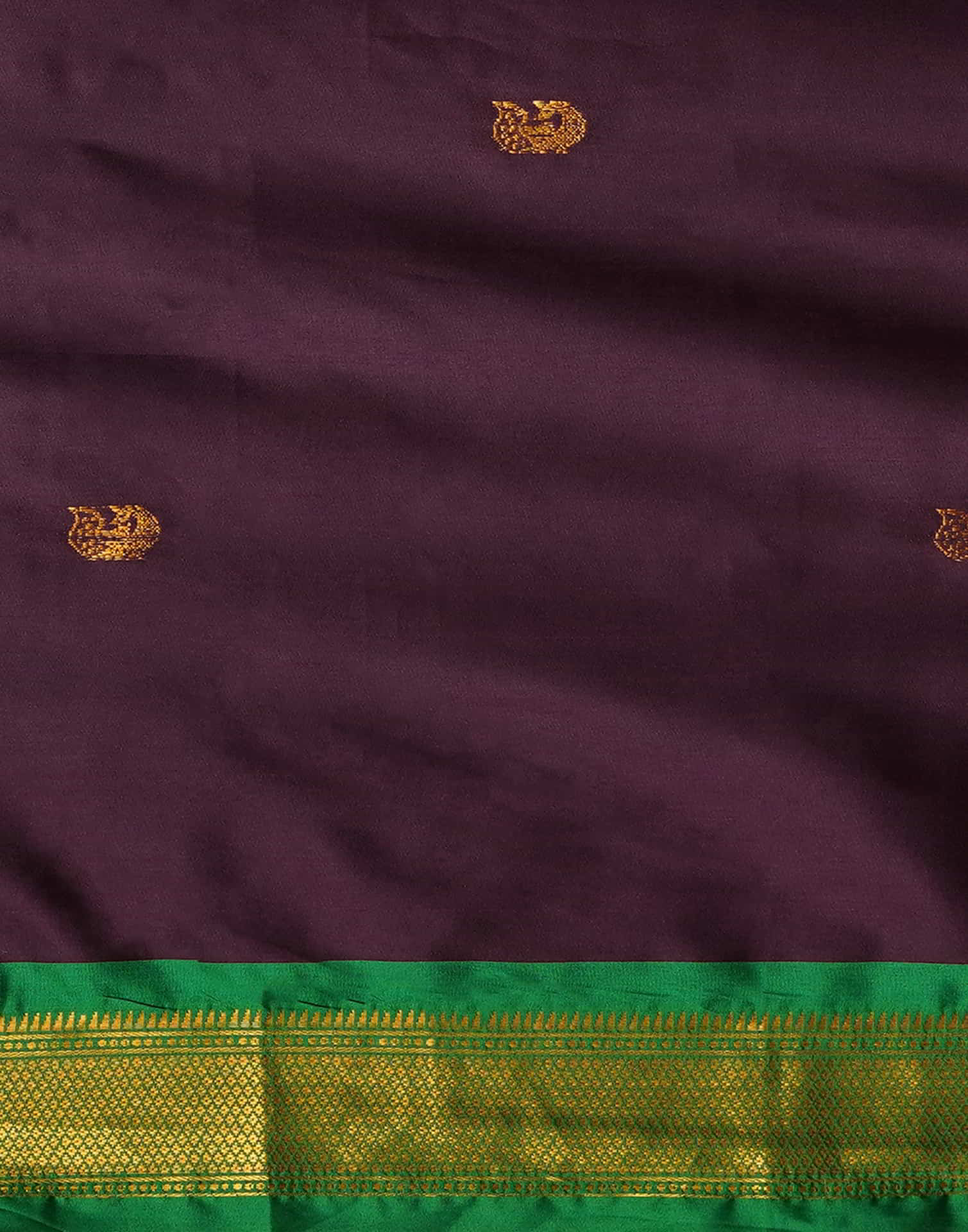 Wine Silk Woven Kanjivaram Saree - Image 7