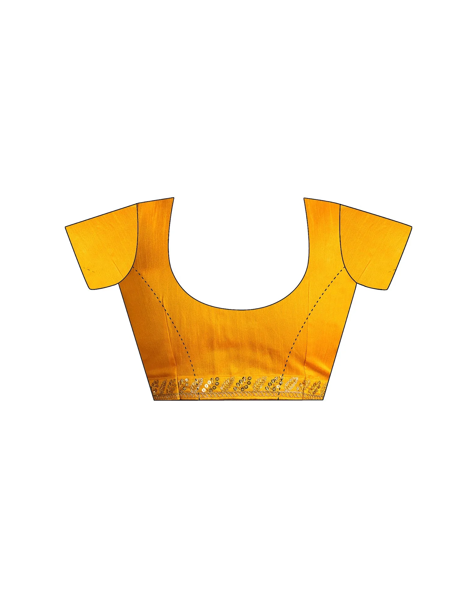 Yellow Georgette Laheriya Printed Saree - Image 9