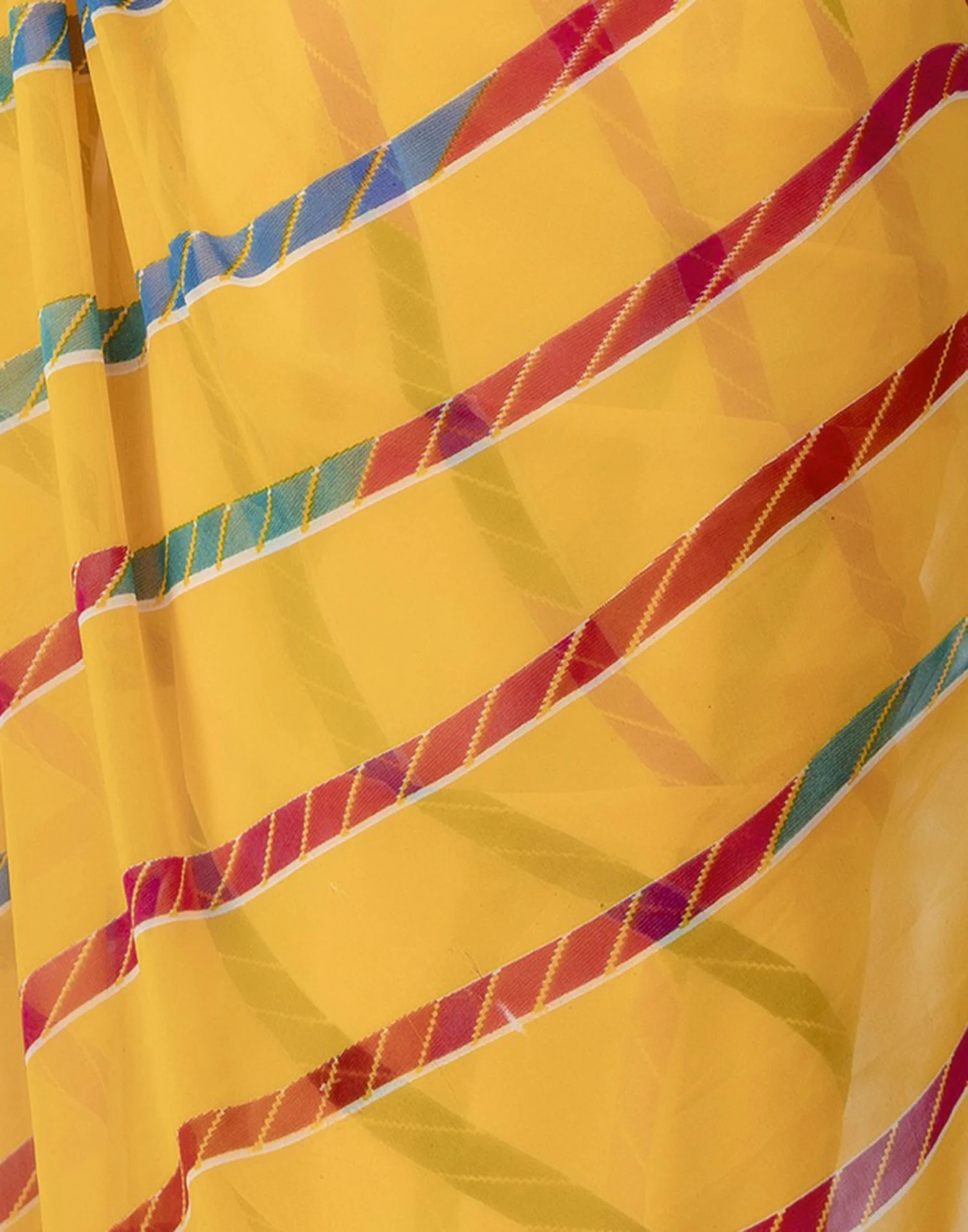 Yellow Georgette printed Saree - Image 11