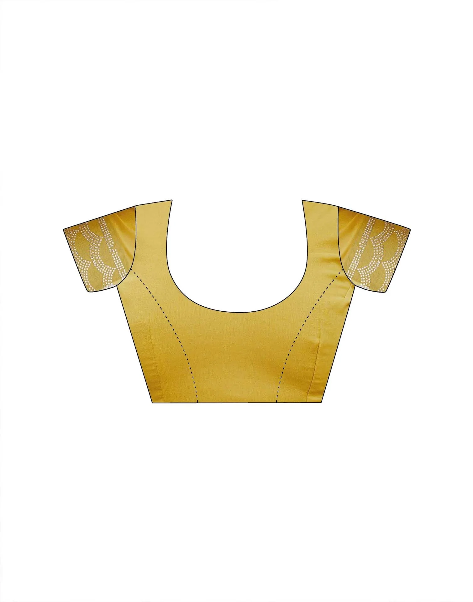 Yellow Shimmer Stone Work Swarovski Saree - Image 11